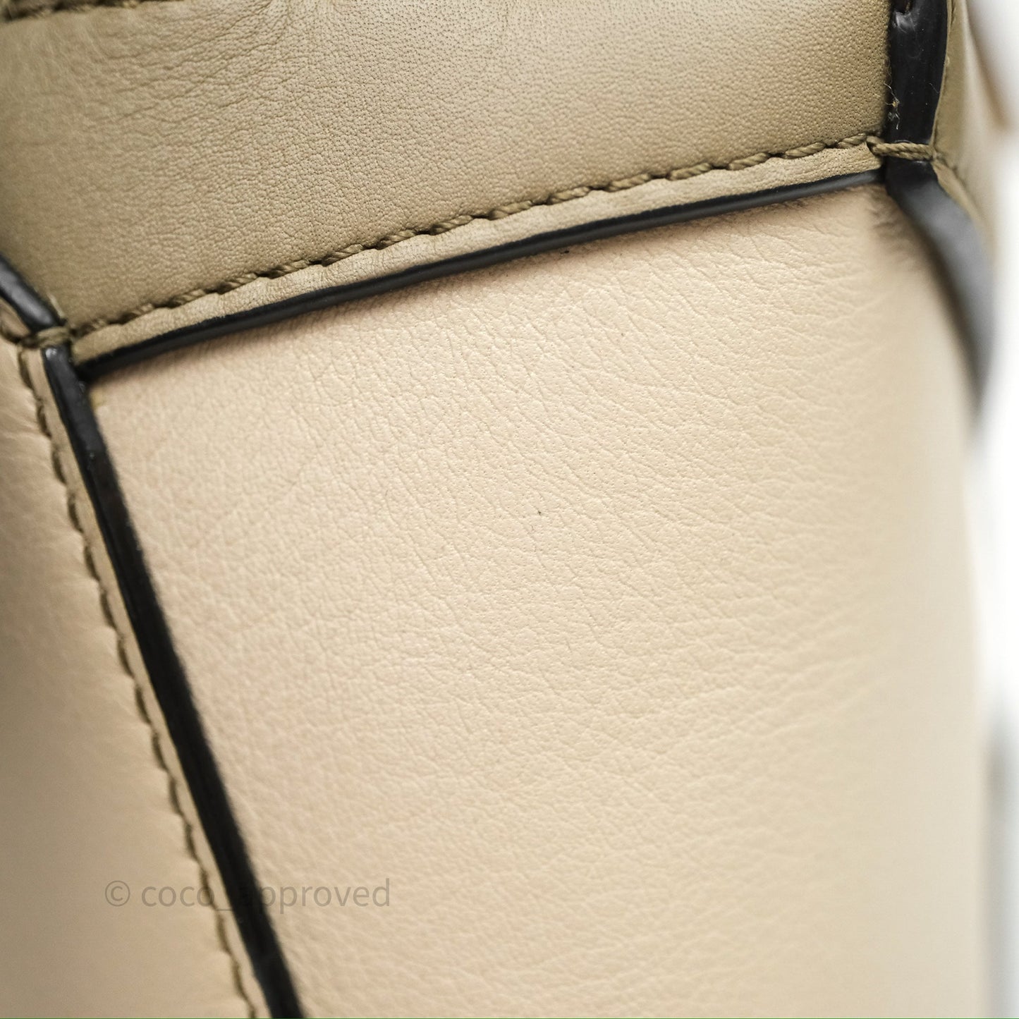 Loewe Small Puzzle Edge Bag Laurel Green/Light Oat Calfskin