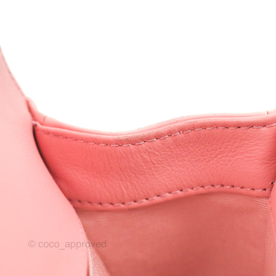 Chanel Small Quilted Boy Pink Calfskin Aged Gold Hardware