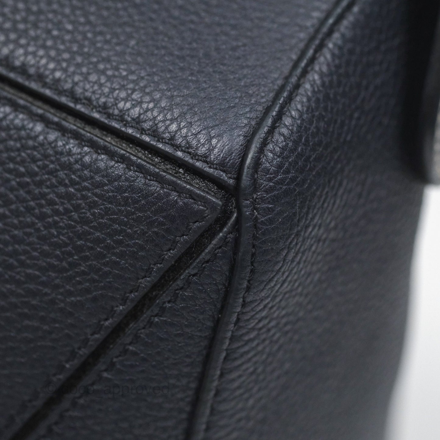 Loewe Medium Puzzle Bag Navy Calfskin Gold Hardware