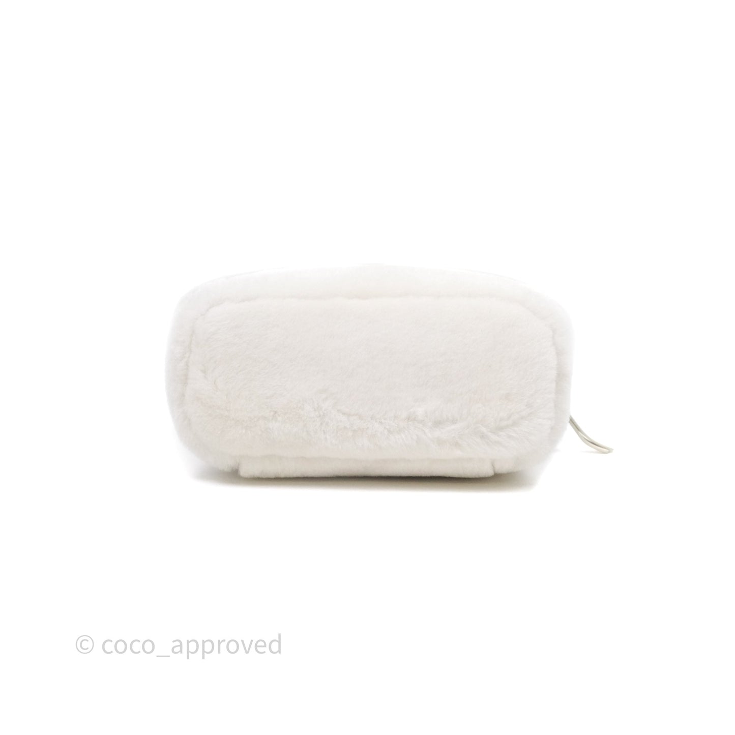 Miu Miu Shearling Vanity Case White Gold Hardware