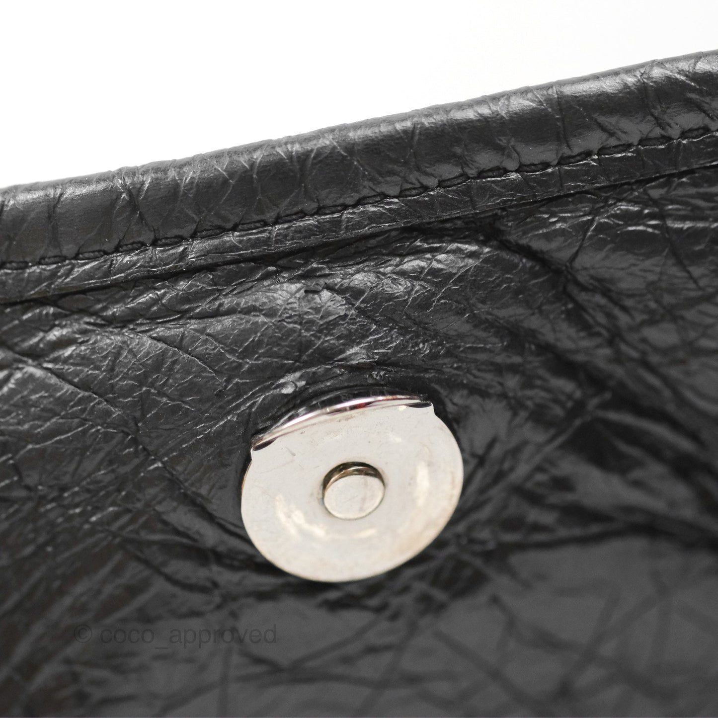 Saint Laurent Medium Niki Chain Bag Crinkled Calfskin So Black