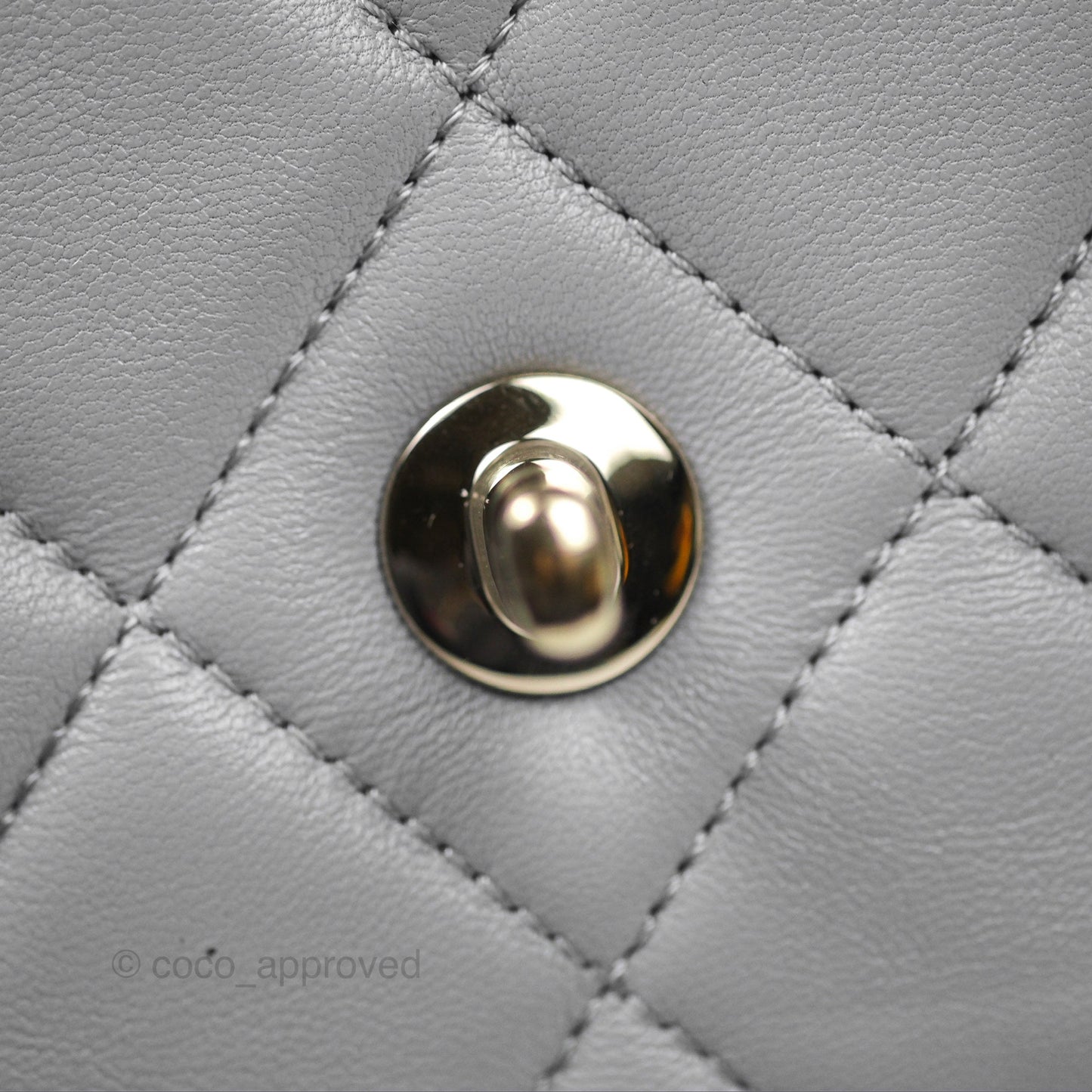 Chanel Small Trendy CC Grey Lambskin Gold Hardware