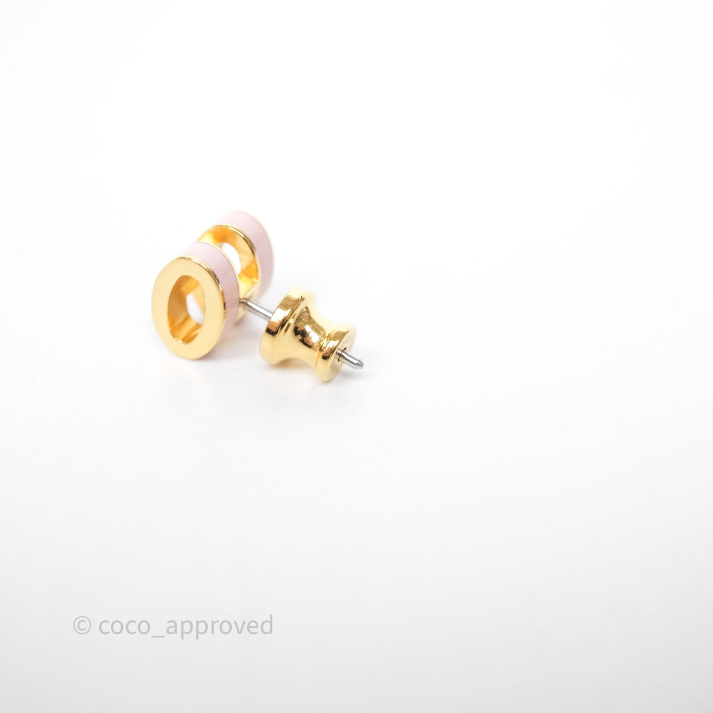 Hermès Mini Pop H Earrings Rose Dragee 5U Gold Hardware