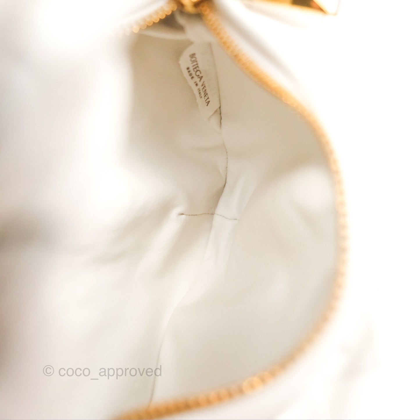 Bottega Veneta Mini Jodie Bag Intrecciato White Lambskin
