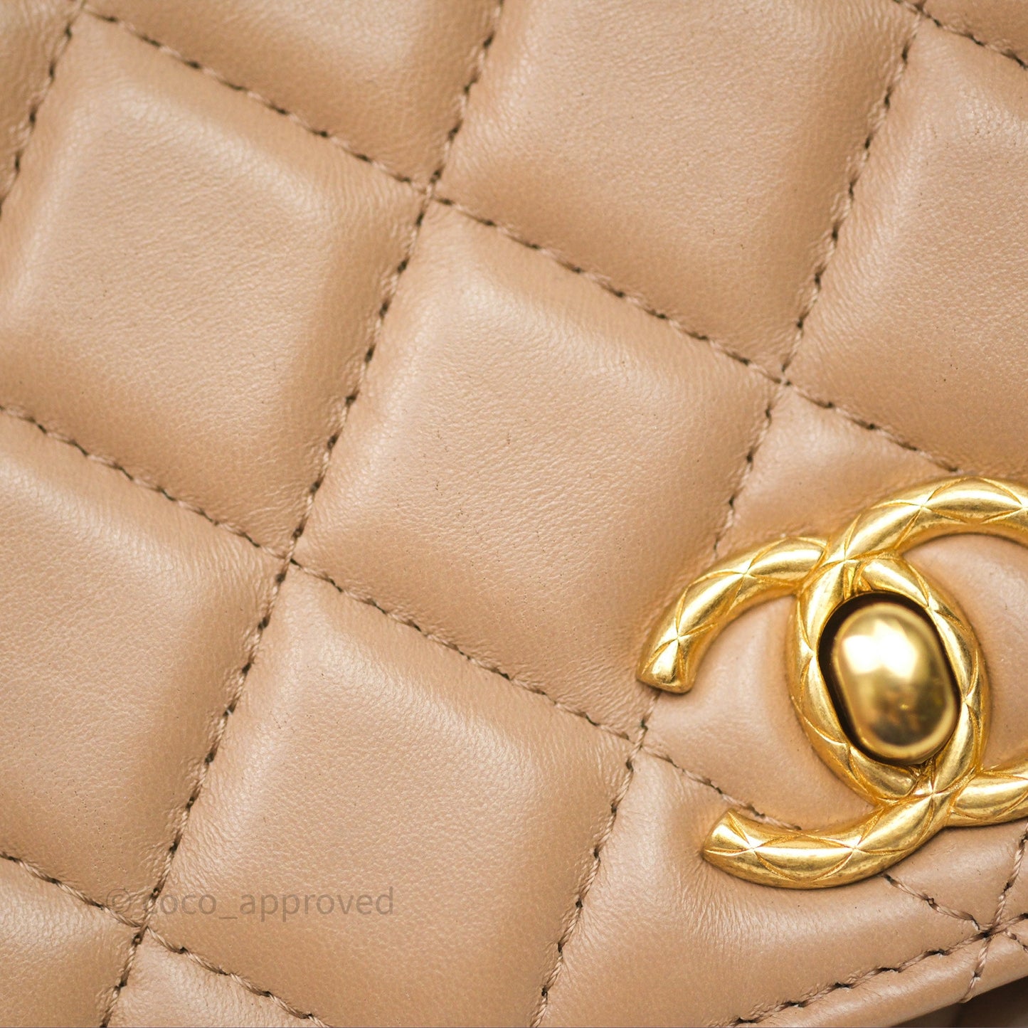 Chanel All Slide Wallet on Chain WOC Adjustable Chain Quilted Beige Lambskin