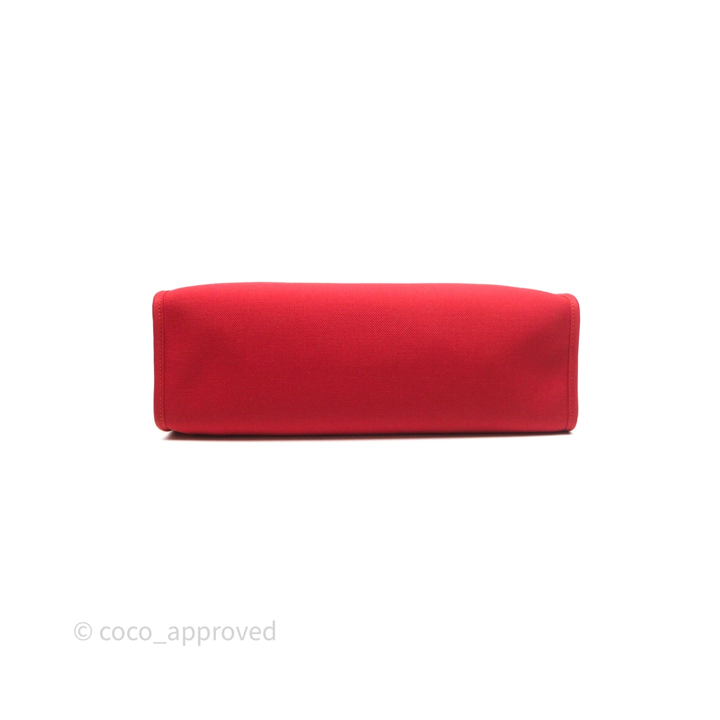Hermès Herbag Zip 31 Red/Natural Canvas Palladium Hardware
