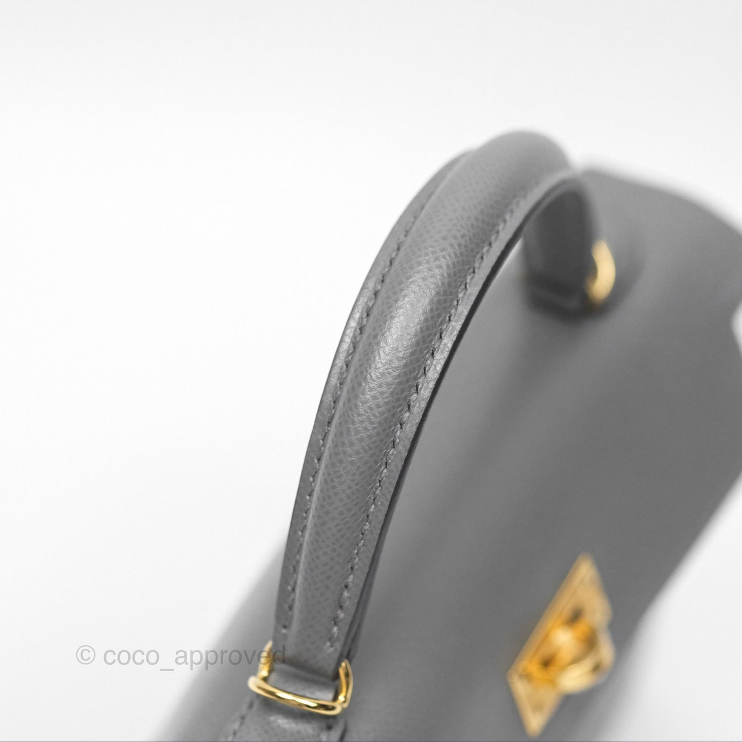 Hermès Mini Kelly II Gris Meyer 0L Madame Leather Gold Hardware