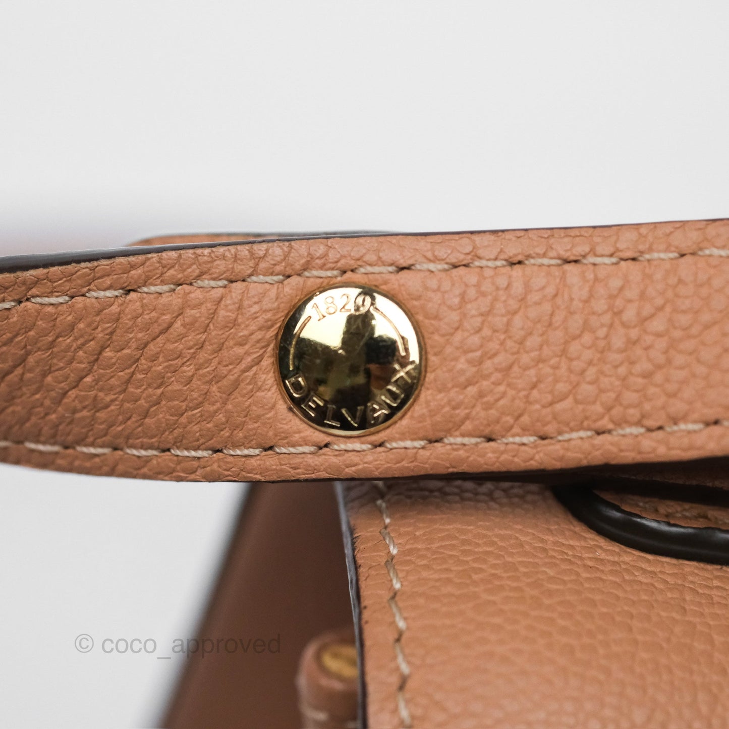 Delvaux Mini Brillant Bag Nude Grained Calfskin Gold Hardware
