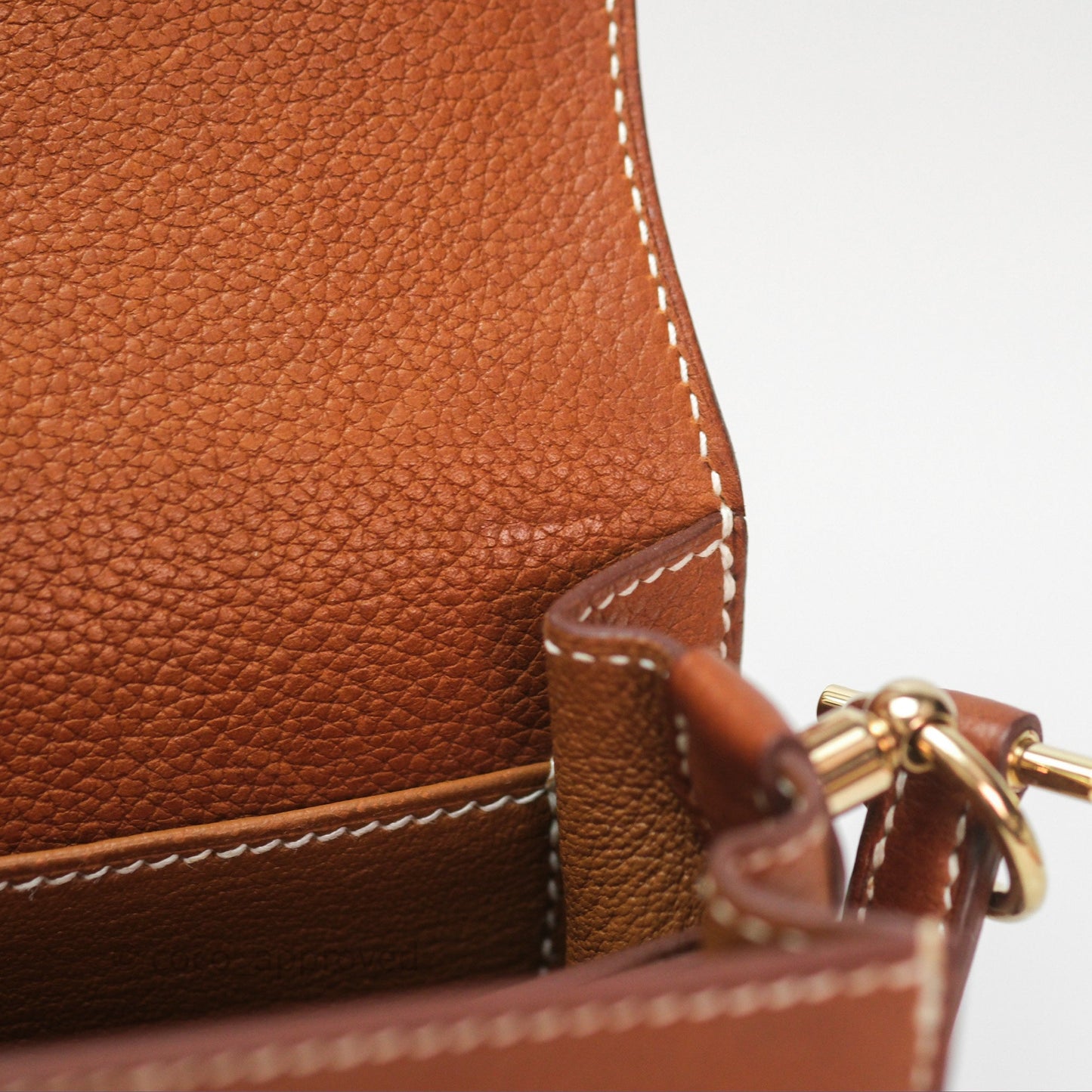Hermès Roulis Mini Fauve 34 Barenia Gold Hardware