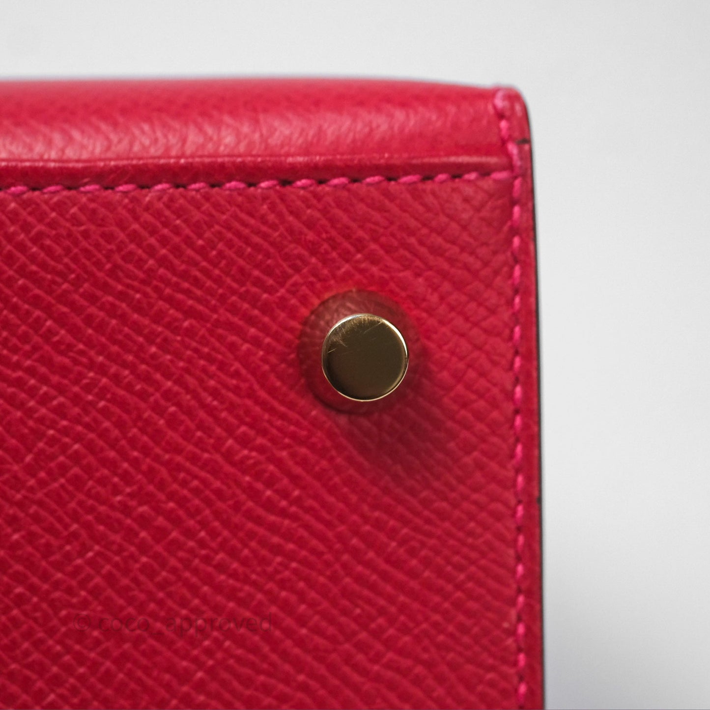 Hermès Sellier Kelly 25 Rouge Casaque Q5 Epsom Gold Hardware