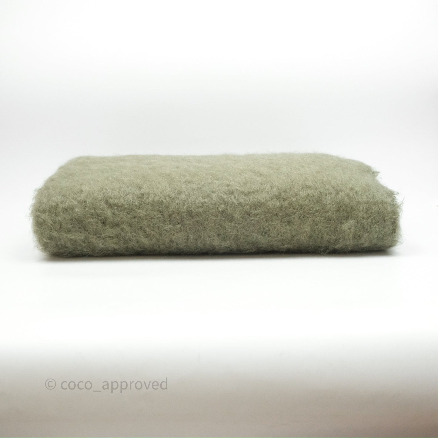 Loewe Wool Blend Cashmere Scarf Green