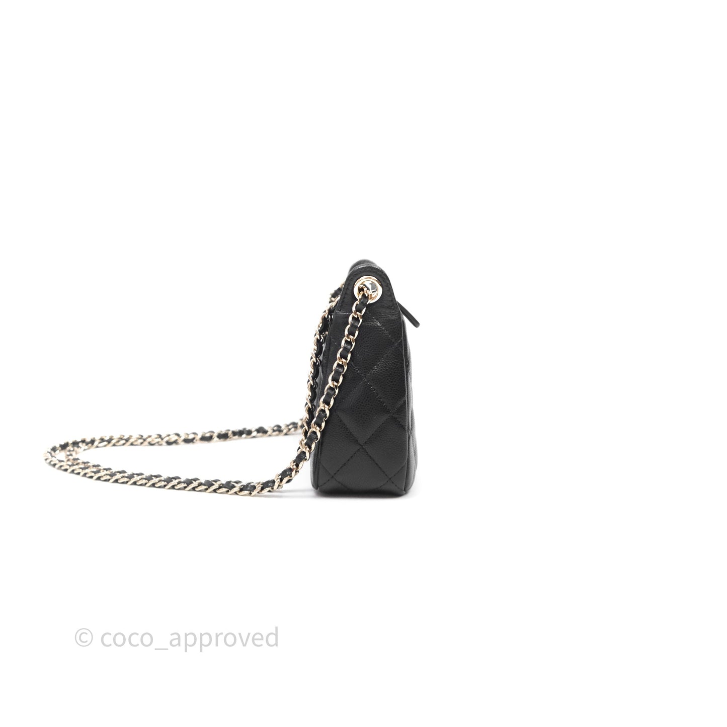 Chanel Clutch on Chain Black Caviar Gold Hardware