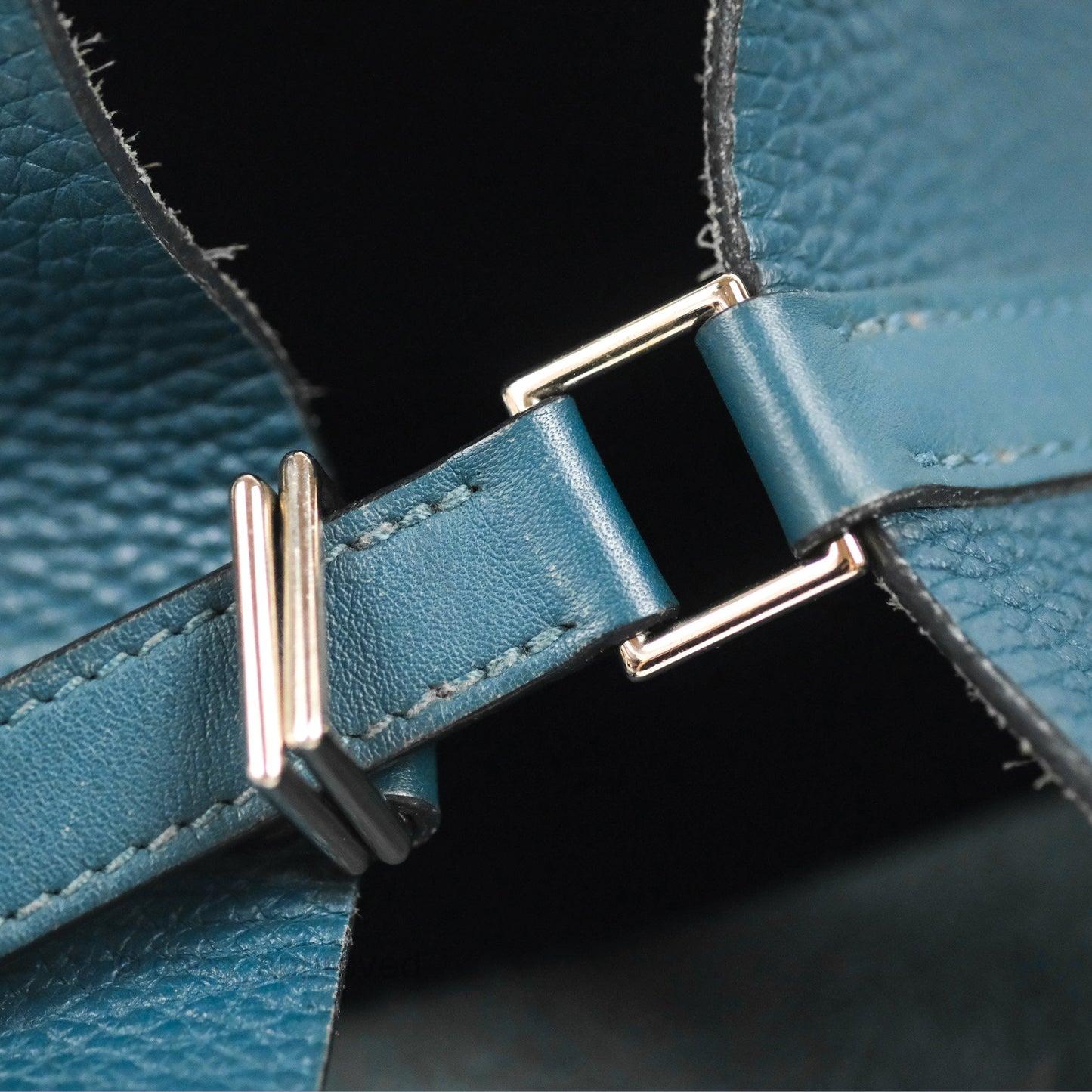 Hermès Picotin 22 Vert Bosphore Clemence Silver Hardware