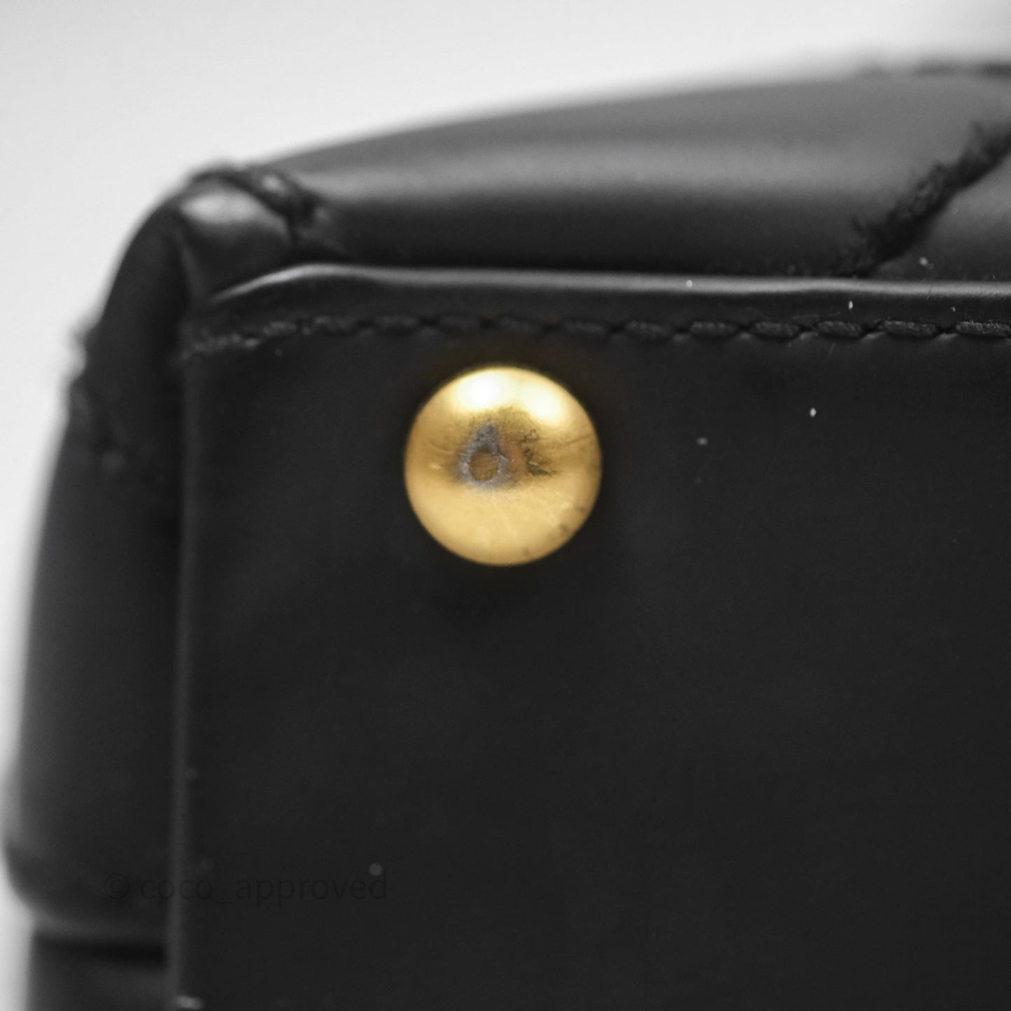 Chanel Vintage Quilted CC Tote Bag Matte Black Calfskin Gold Hardware