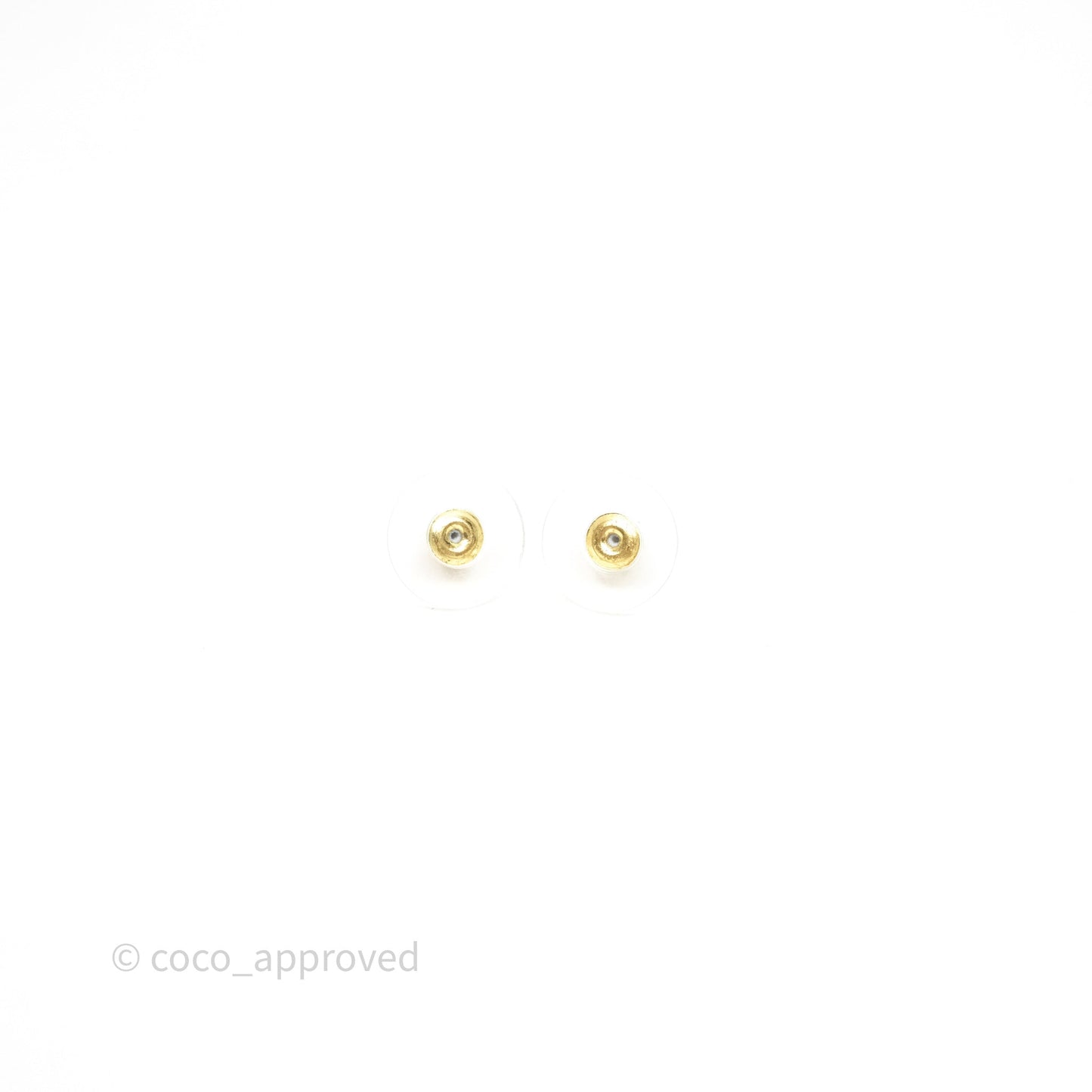Chanel Lambskin Chain Bow Earrings Black Gold 25V
