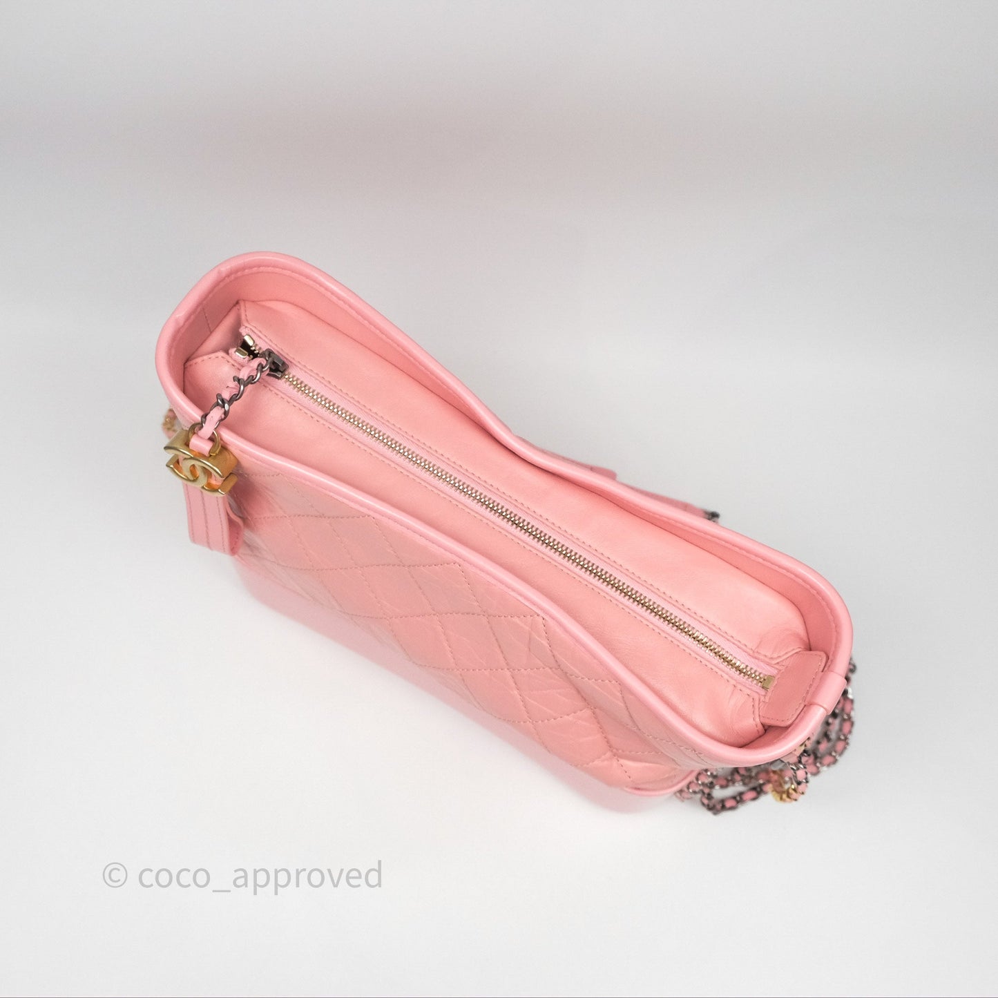 Chanel Large Gabrielle Hobo Pink Aged Calfskin Mixed Hardware 19S