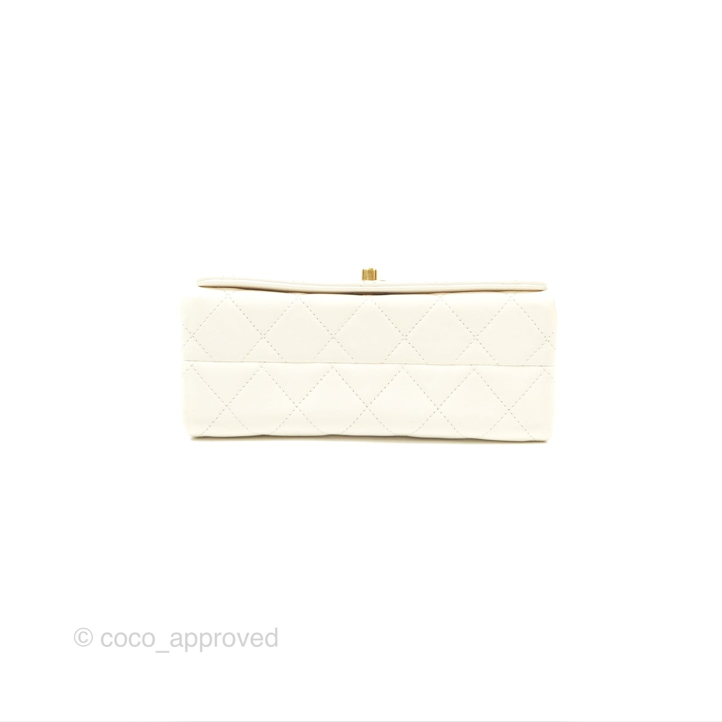 Chanel Mini Flap Bag with Enamel Charm Chain White Lambskin Gold Hardware