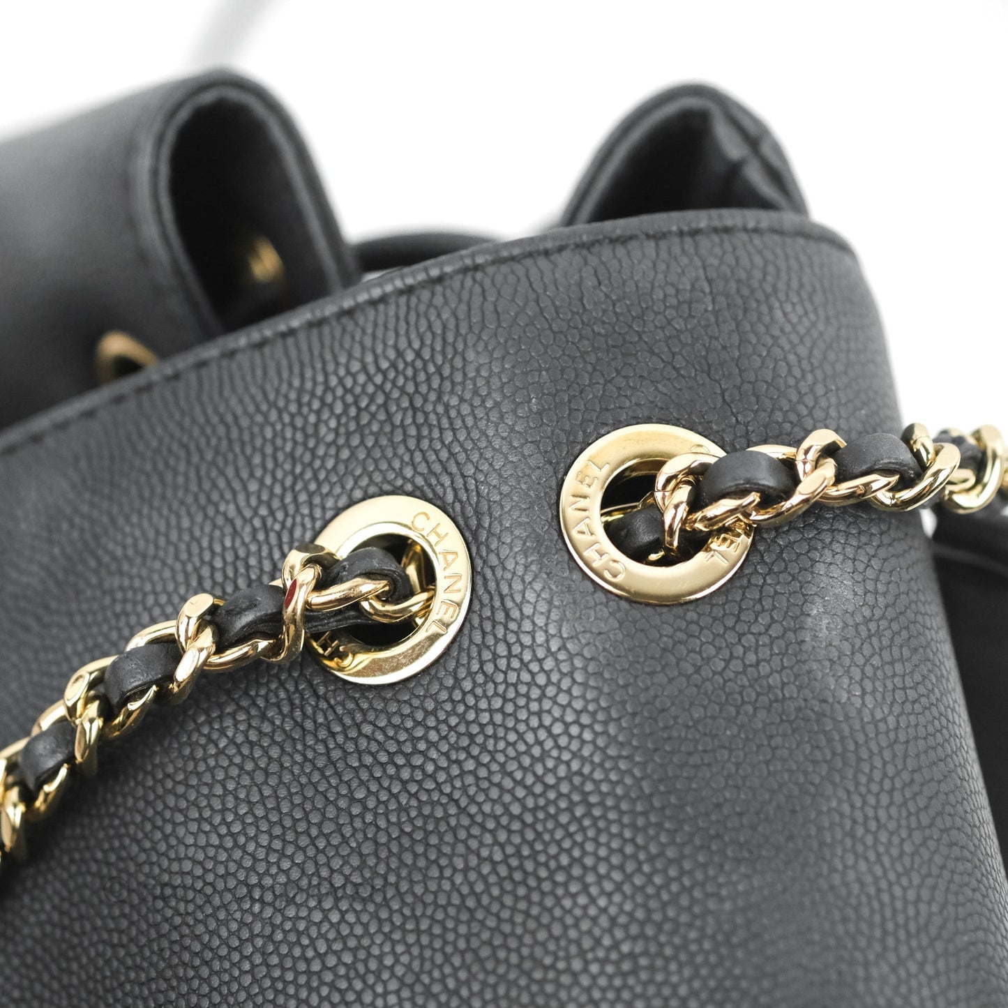 Chanel Quilted Business Affinity Backpack Black Caviar Gold Hardware