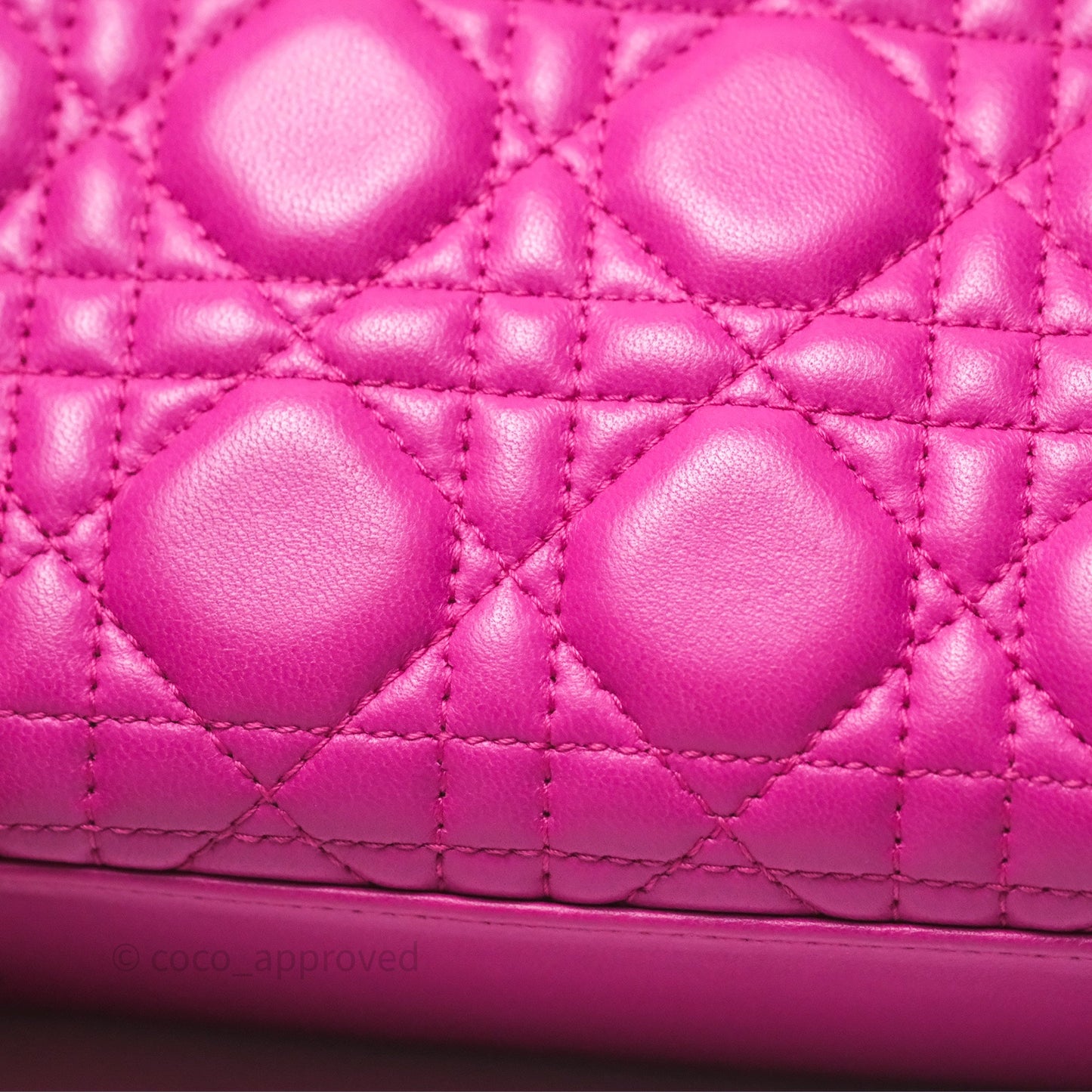 Christian Dior Small Lady Dior My ABCDior Magenta Cannage Lambskin