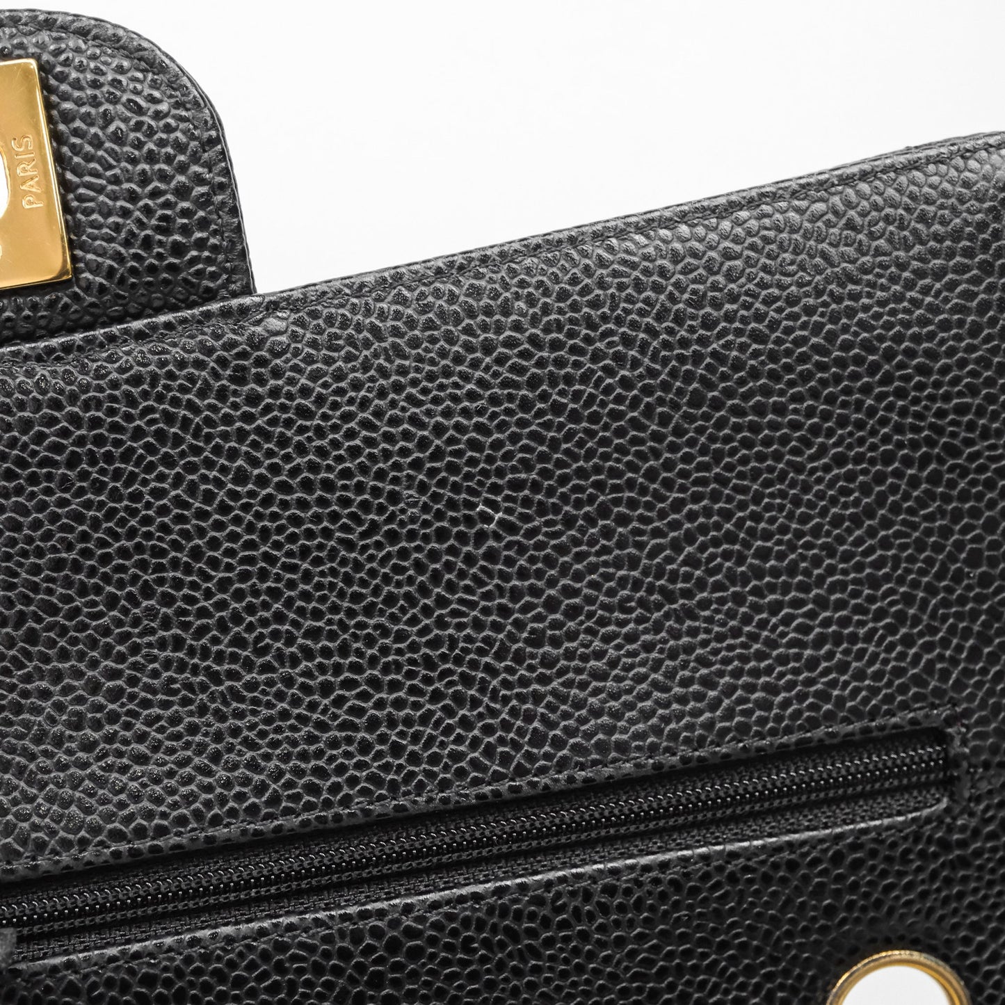 Chanel Classic M/L Medium Flap Quilted Black Caviar Gold Hardware