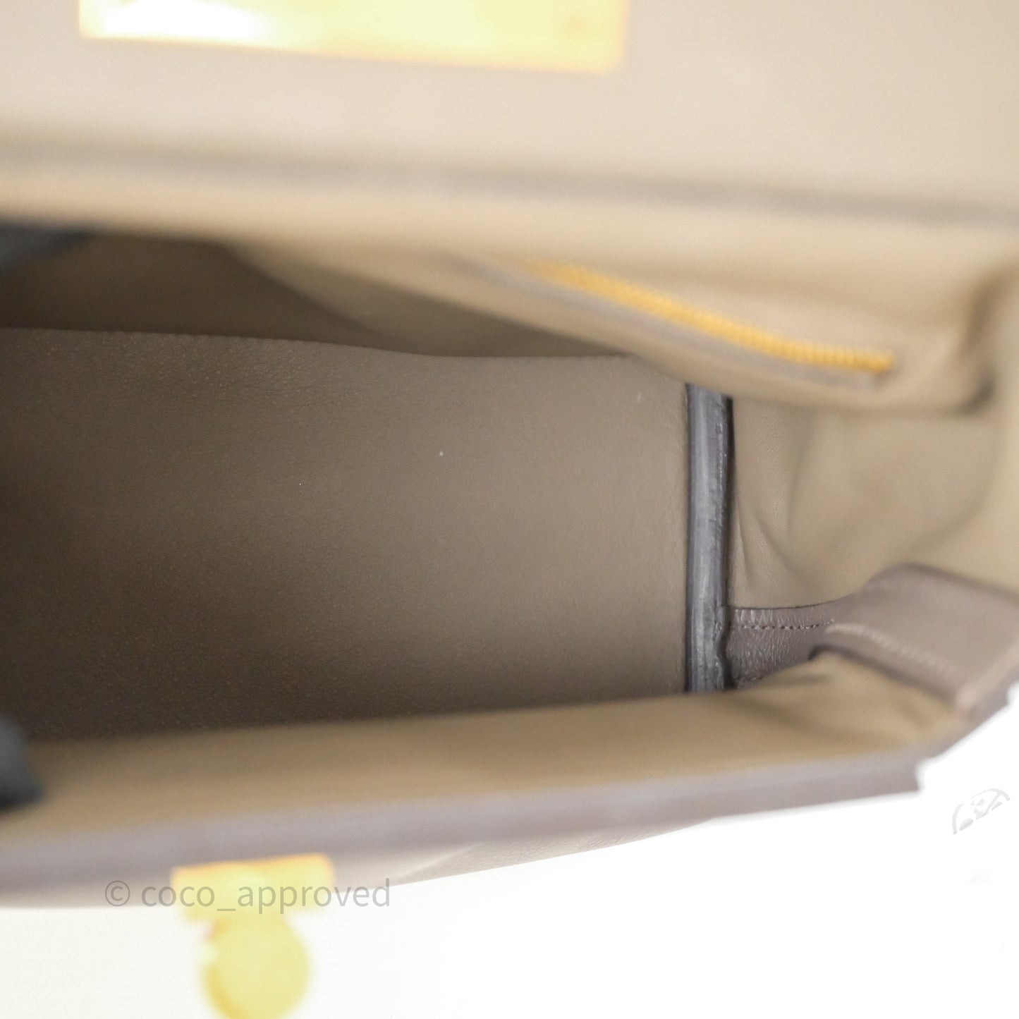 Hermès 24/24 21 Mini Gris Etain 8F Evercolor/ Swift Gold Hardware