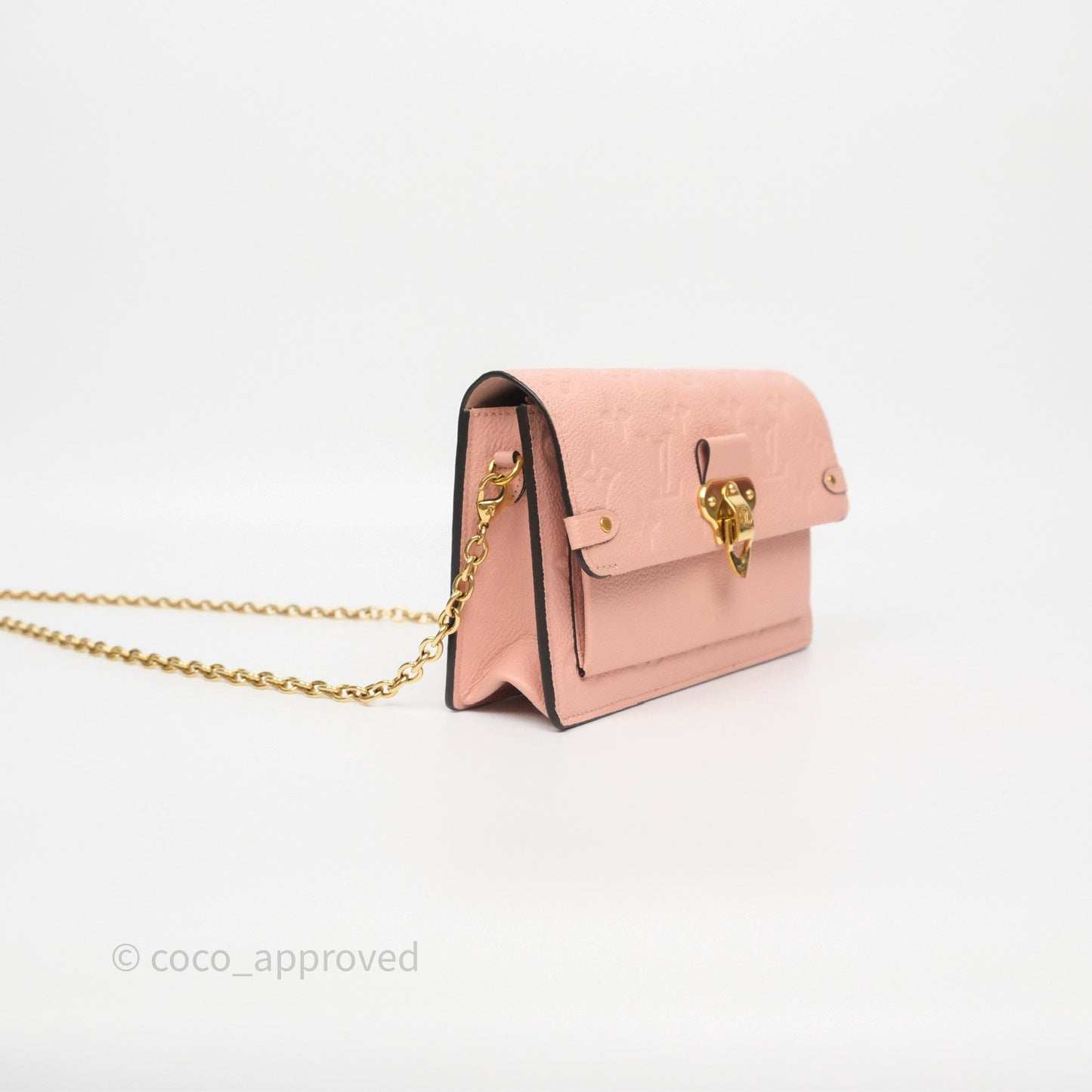 Louis Vuitton Vavin Chain Wallet Rose Poudre Empreinte Monogram