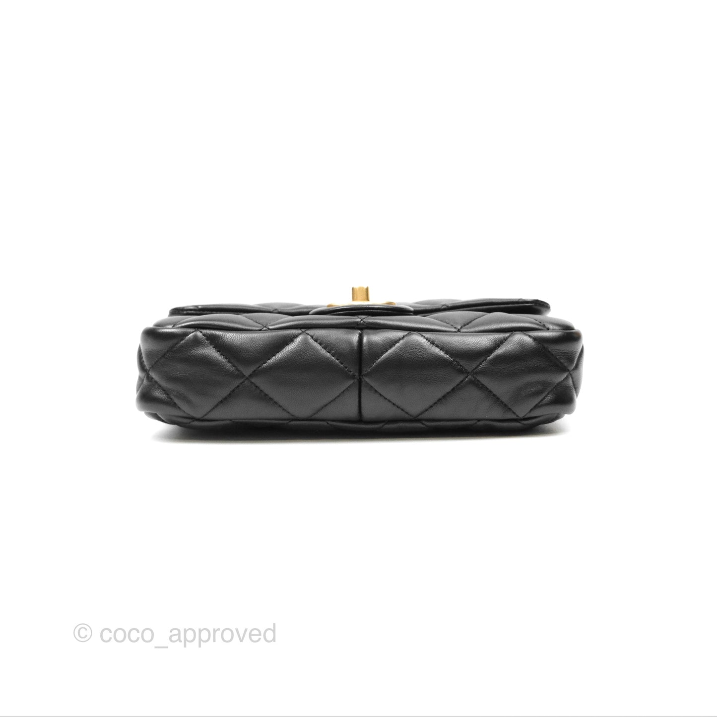 Chanel Small Funky Town Black Lambskin Aged Gold Hardware