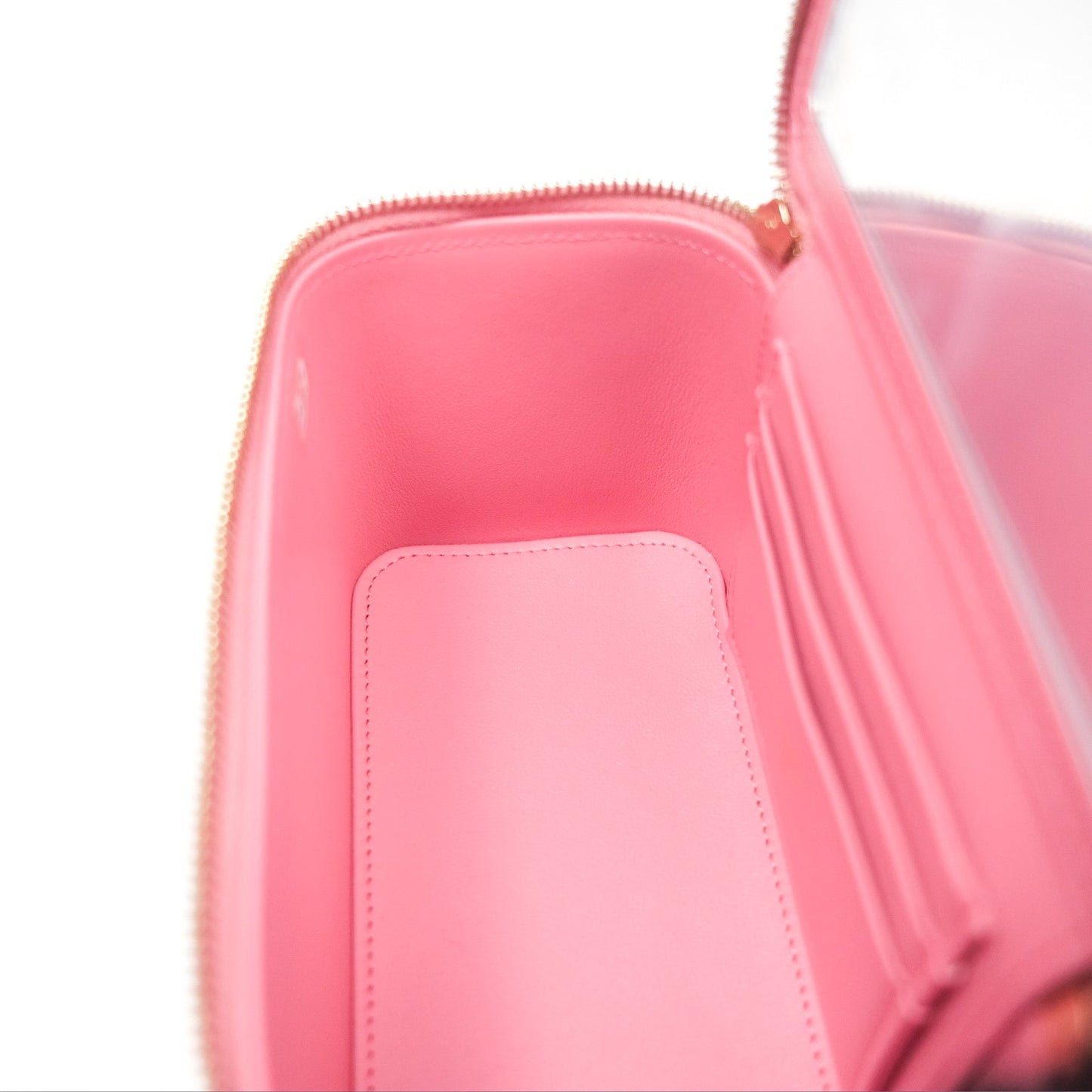 Chanel Vanity Rectangular Top Handle Pink Lambskin Gold Hardware