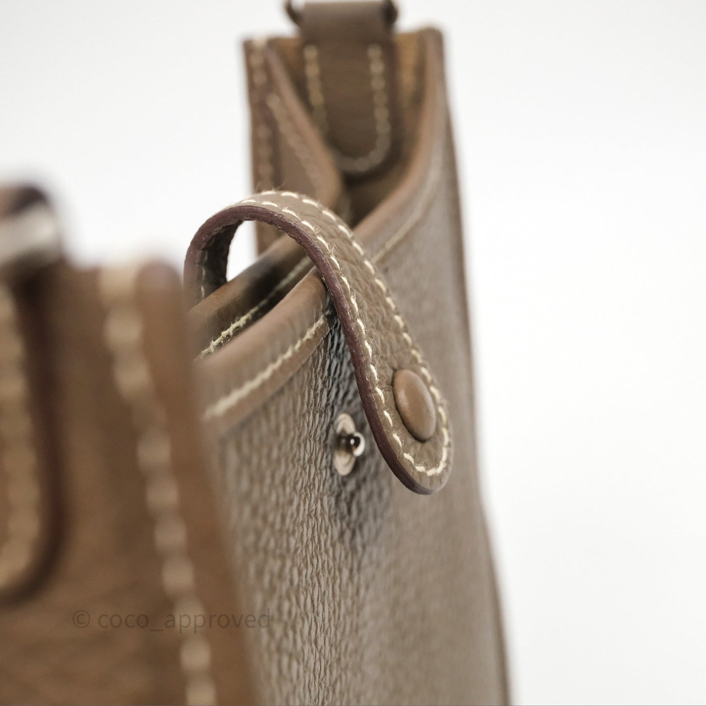 Hermès Mini Evelyne 16 Etoupe Clemence Palladium Hardware
