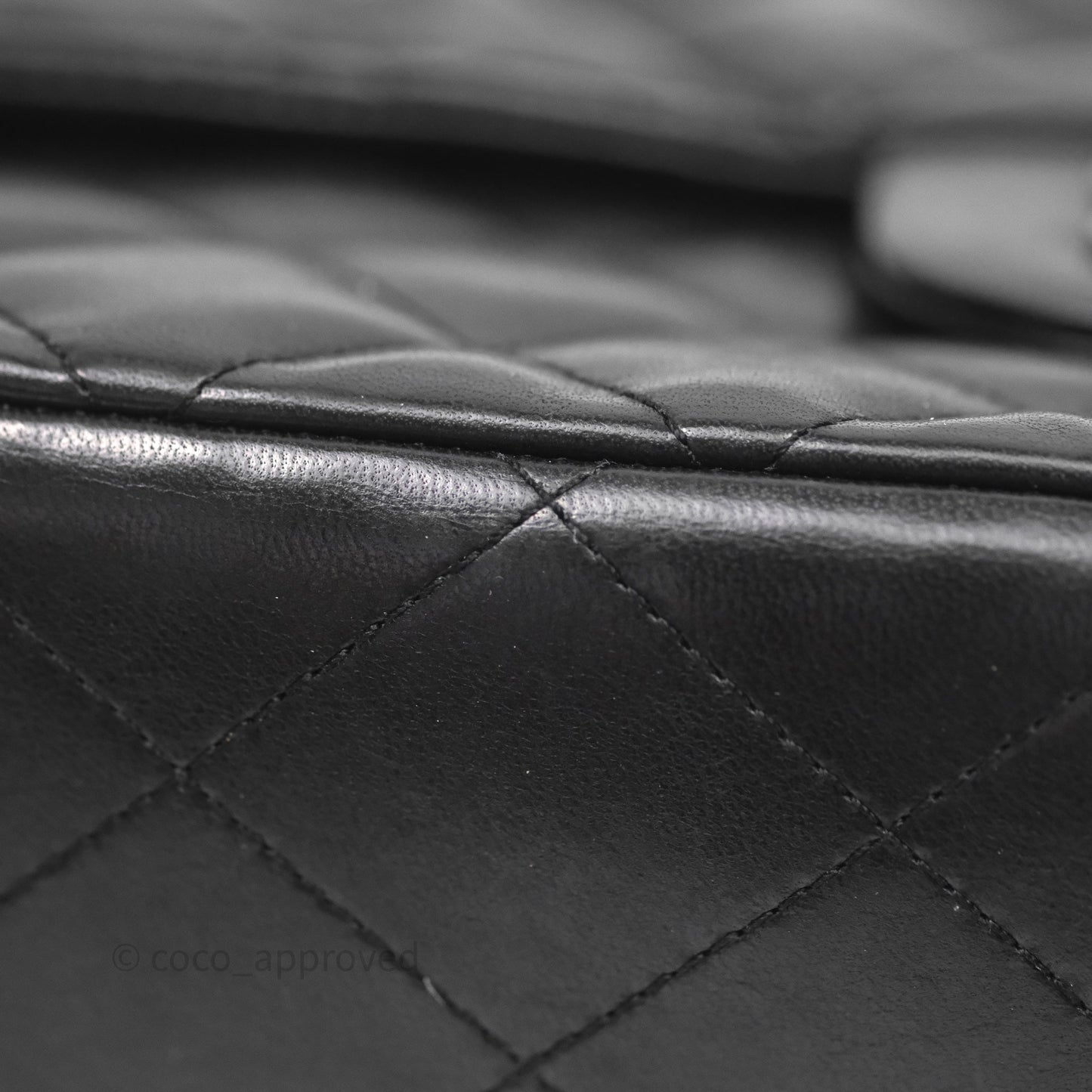 Chanel Jumbo Single Flap Black Lambskin Silver Hardware