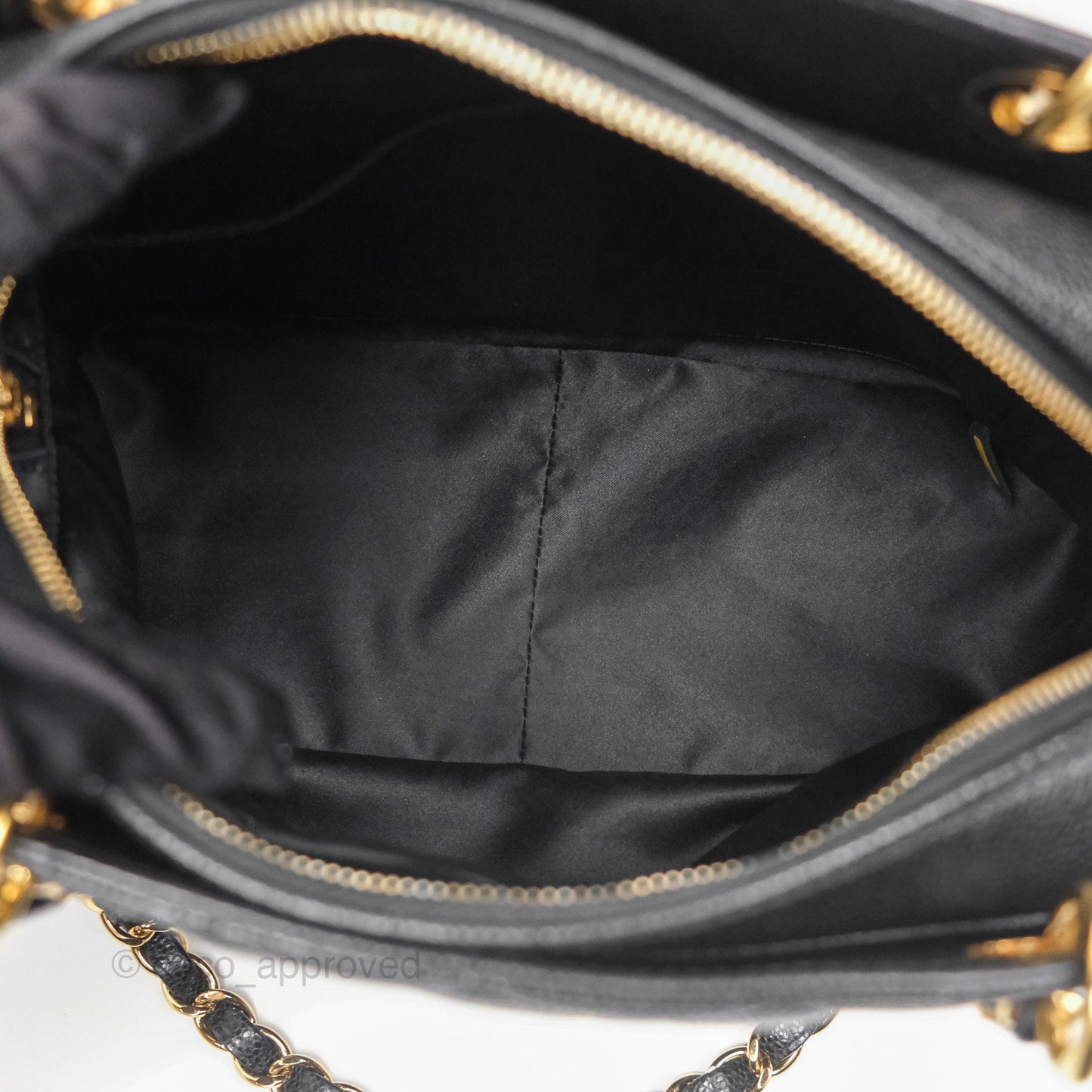 Chanel PTT Petite Timeless Shopping Tote Bag Black Caviar Gold Hardware