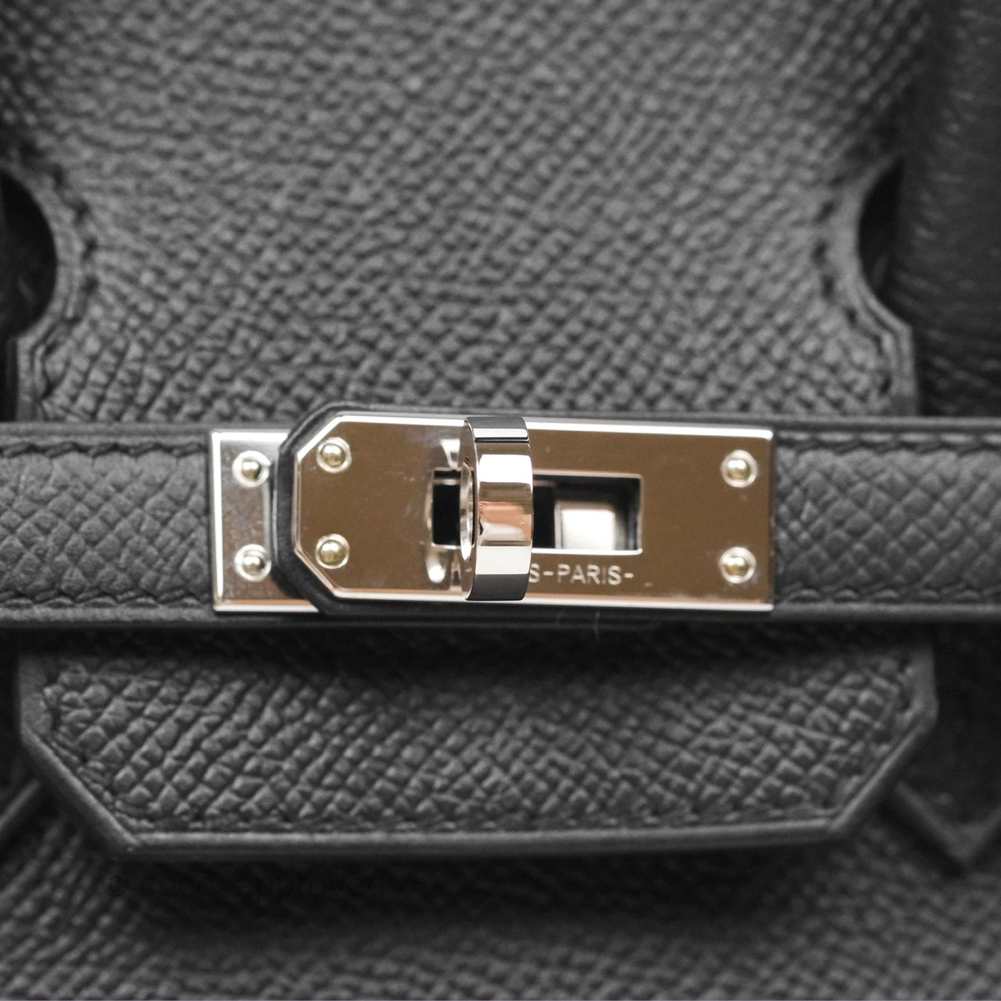 Hermes Birkin 25 Sellier Black Noir 89 Epsom Palladium Hardware