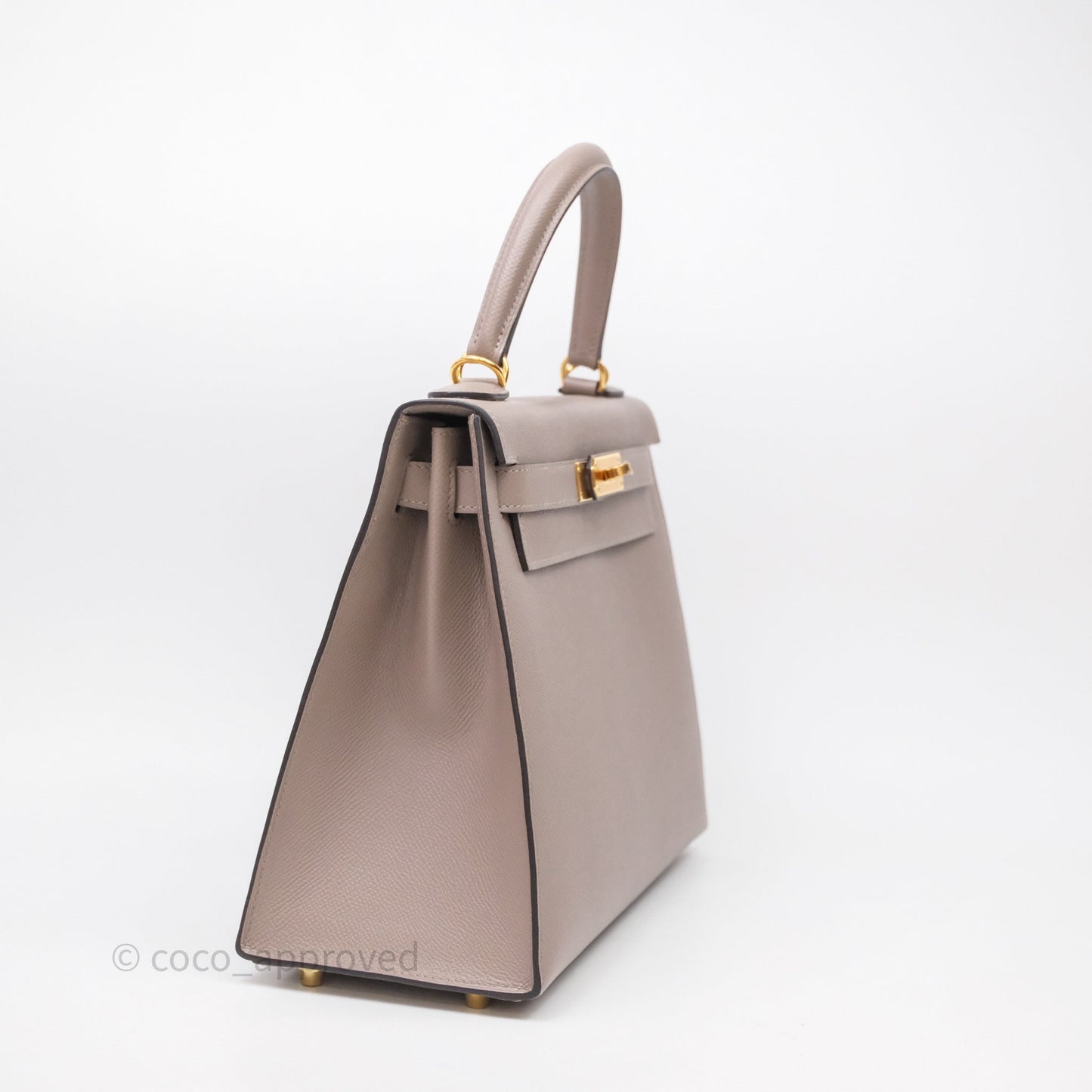 Hermes Kelly 28 Gris Asphalte Epsom Gold Hardware