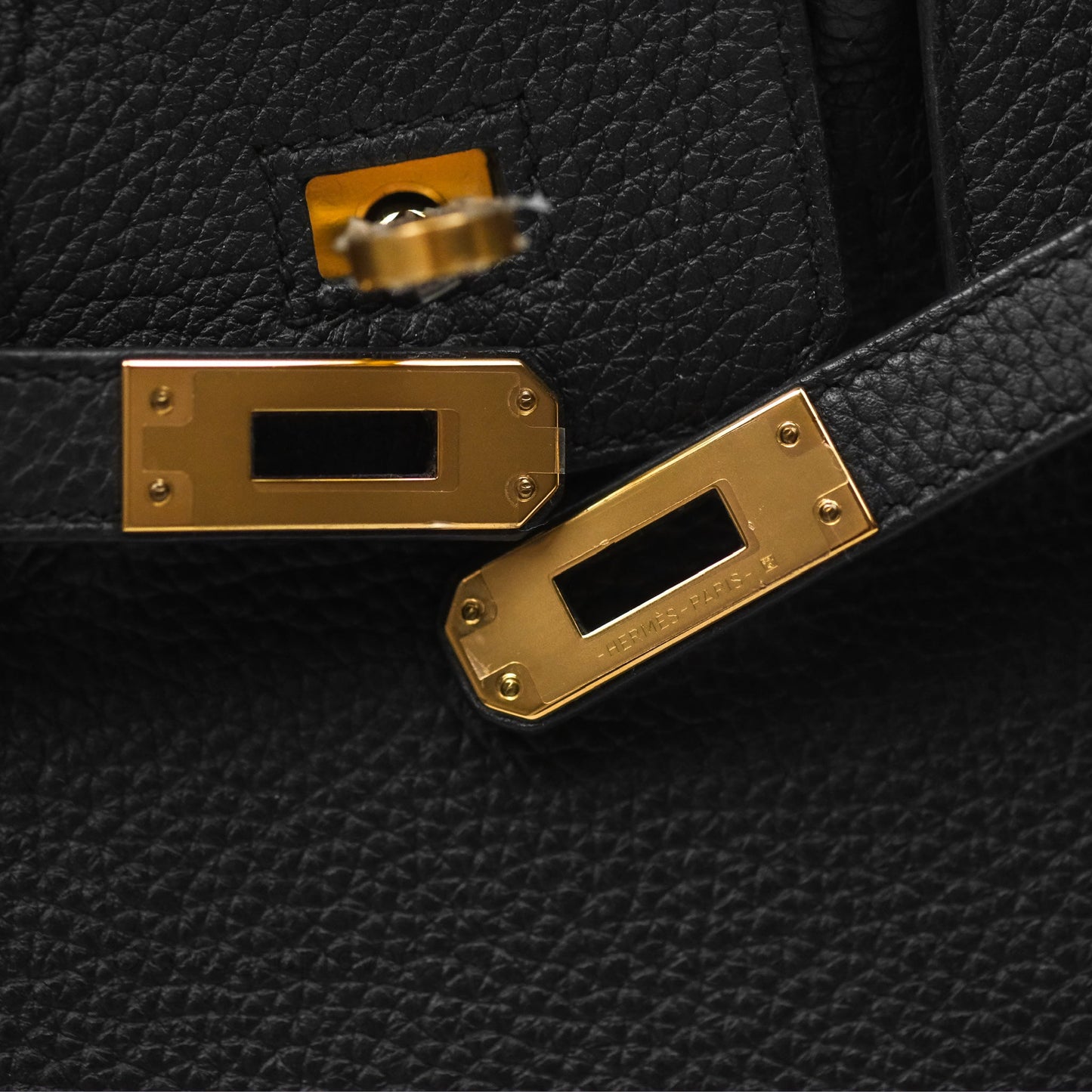 Hermès Retourne Birkin 25 Noir Togo Gold Hardware
