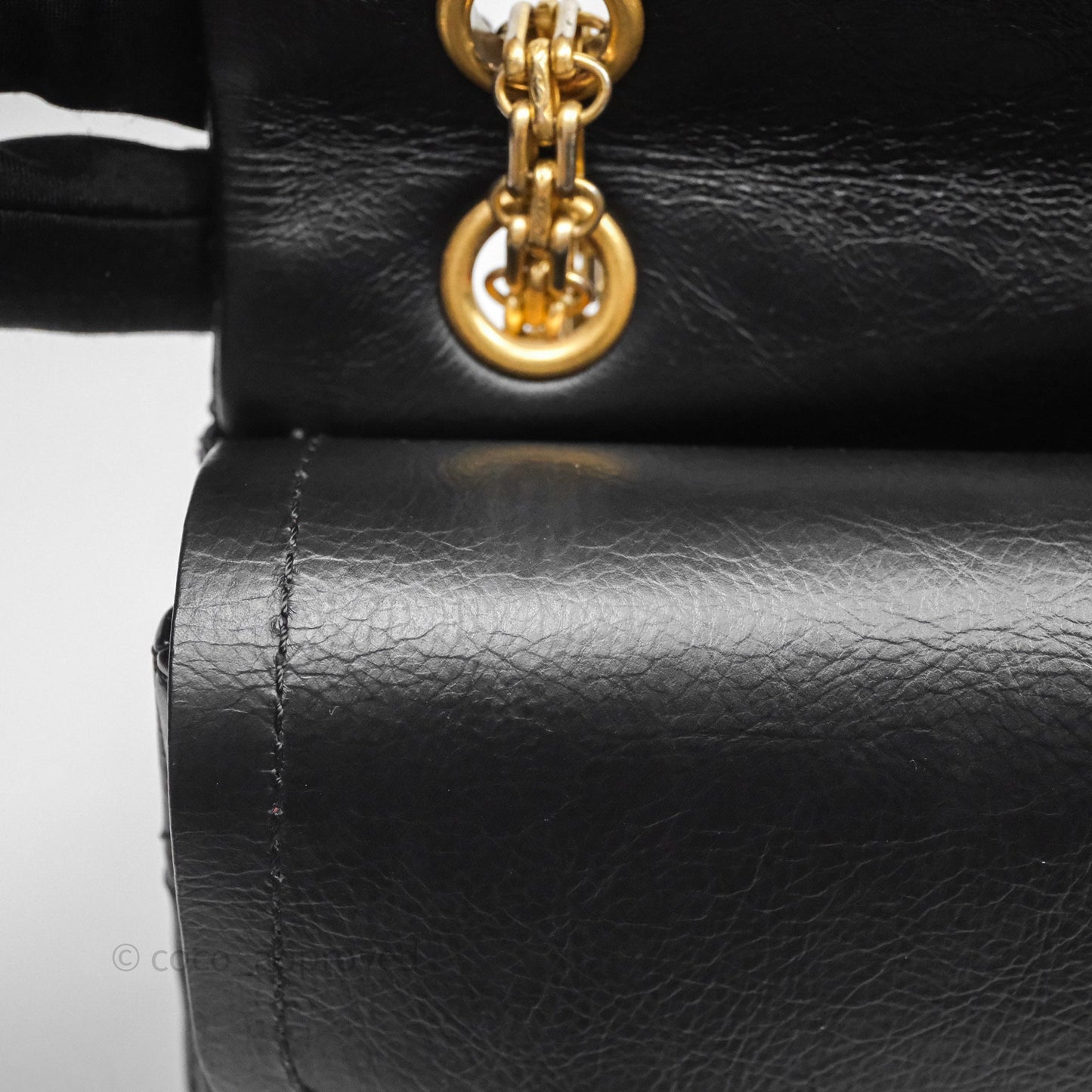 Chanel Quilted 2.55 Reissue 226 Flap Bag Black Aged Calfskin Gold Hardware