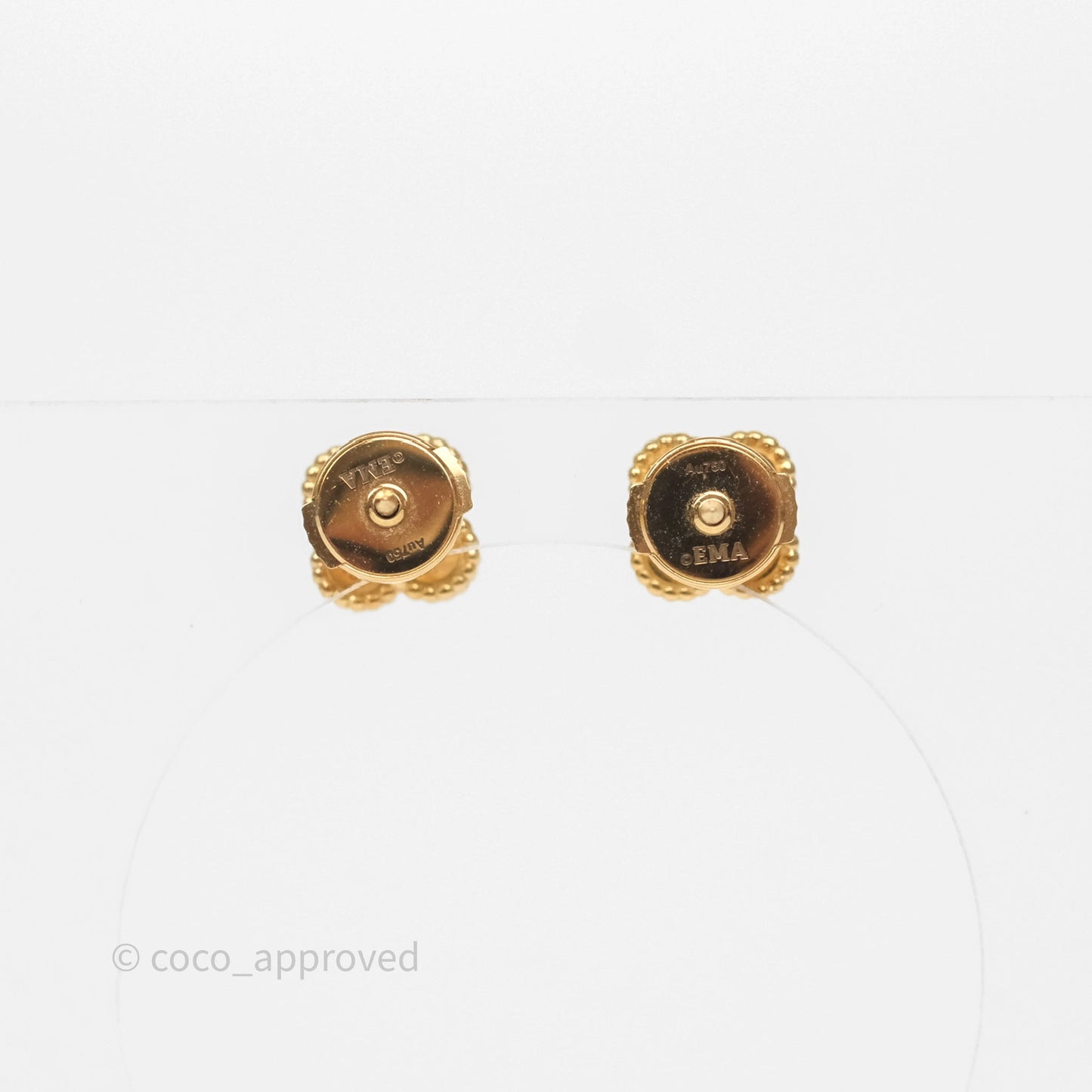 Van Cleef & Arpels Sweet Alhambra Earrings White Mother-of-pearl Yellow Gold