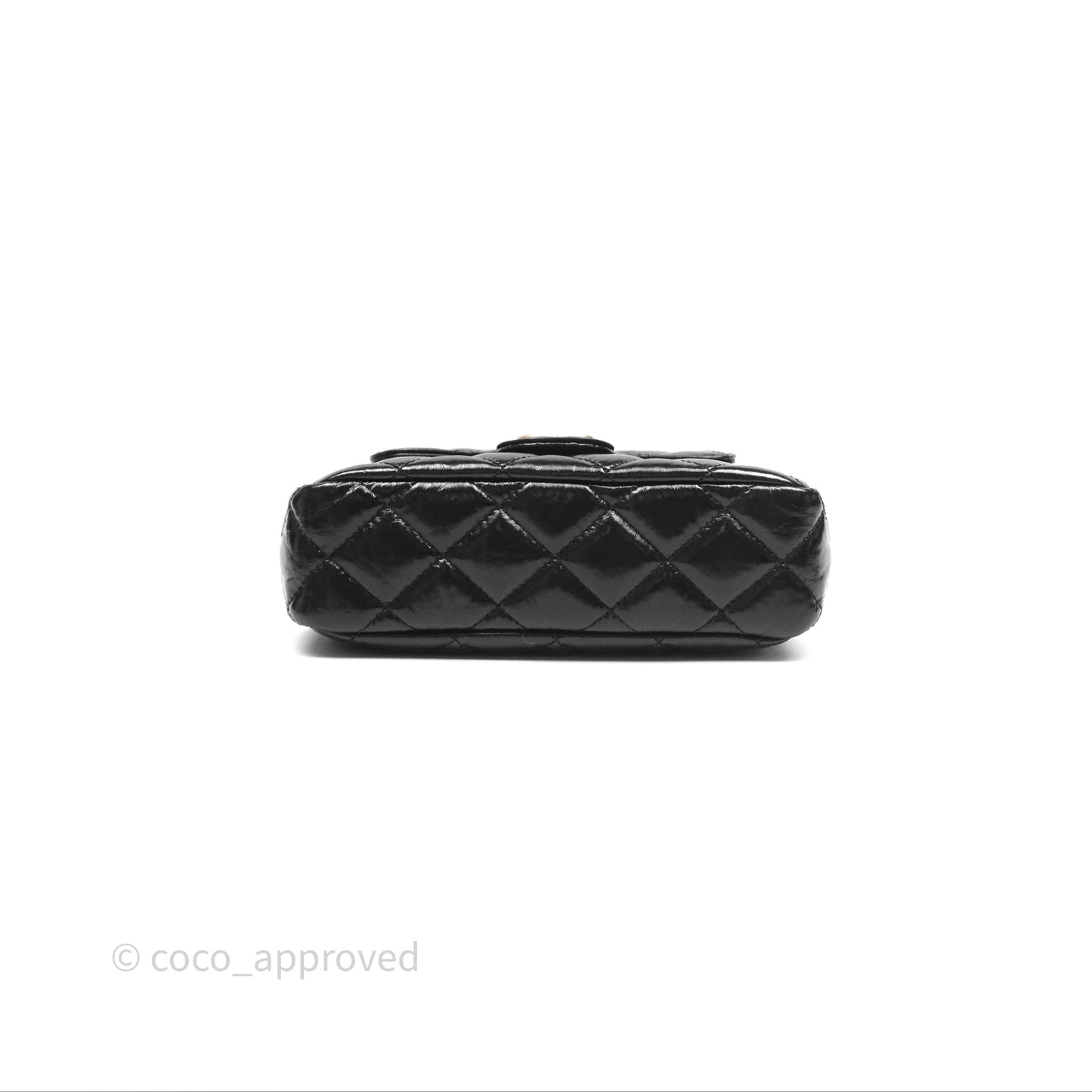 Chanel Small Wavy CC Hobo Black Shiny Crumpled Calfskin Aged Gold Hardware 23C