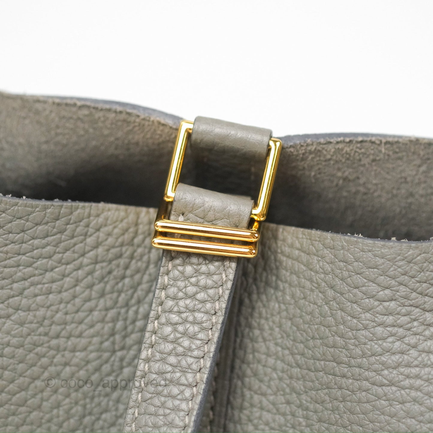 Hermès Picotin Lock 18 Gris Meyer 0L Taurillon Clemence Gold Hardware