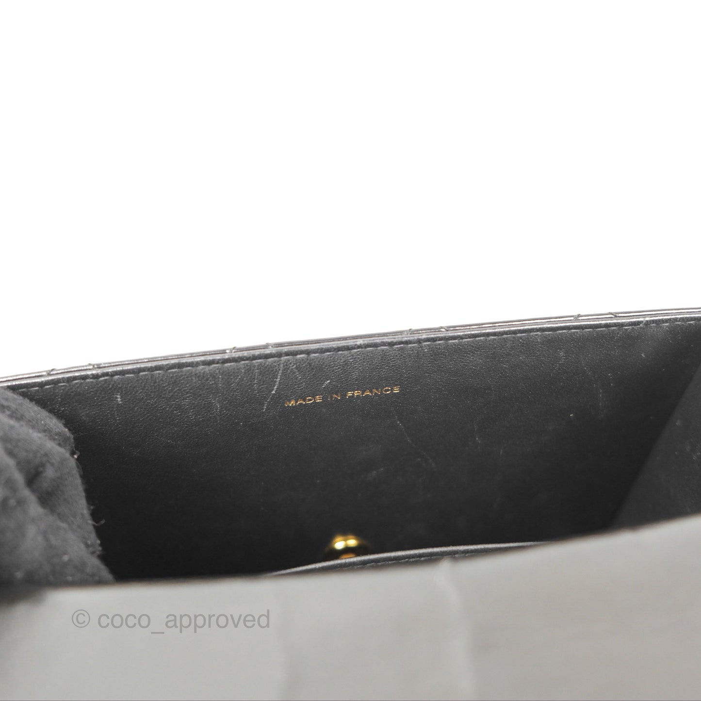 Chanel Vintage Flap Shoulder Bag Black Patent 24K Gold Hardware