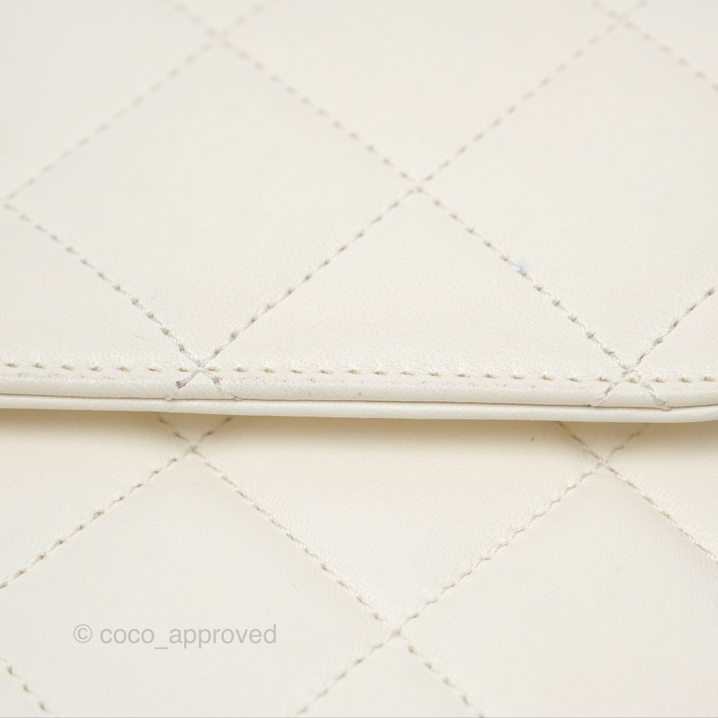 Chanel Trendy CC Small White Lambskin Black Hardware