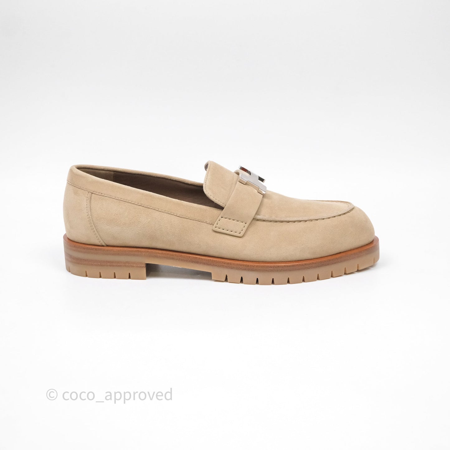 Hermes Faubourg loafer Beige Camel Size 36.5