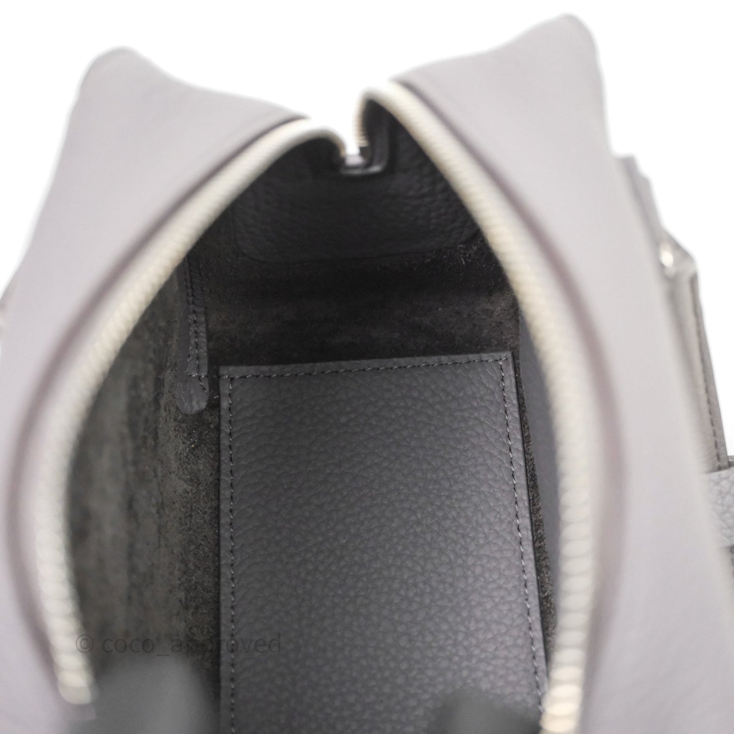 Delvaux Cool Box Mini Taurillon Soft Grained Grey Calfskin Silver Hardware