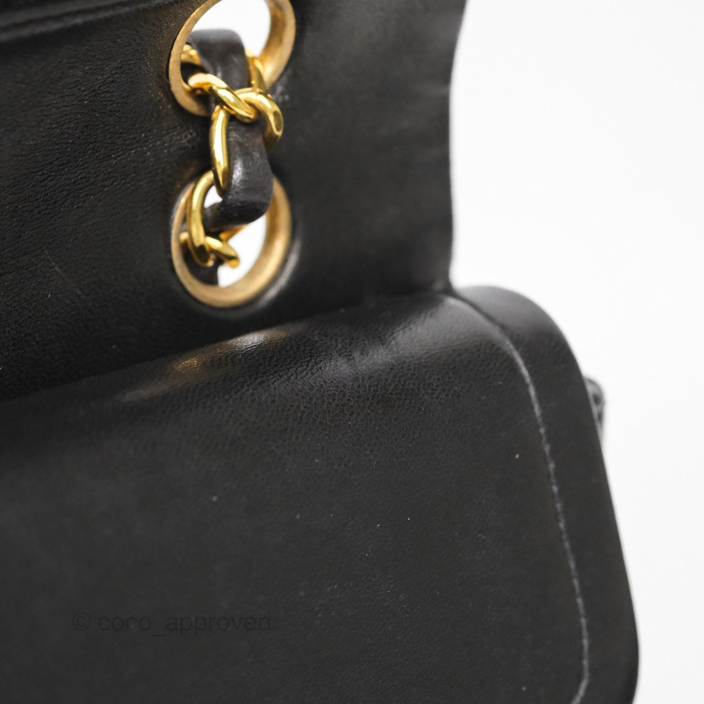Chanel Vintage Small Classic Flap Black Lambskin 24K Gold Hardware
