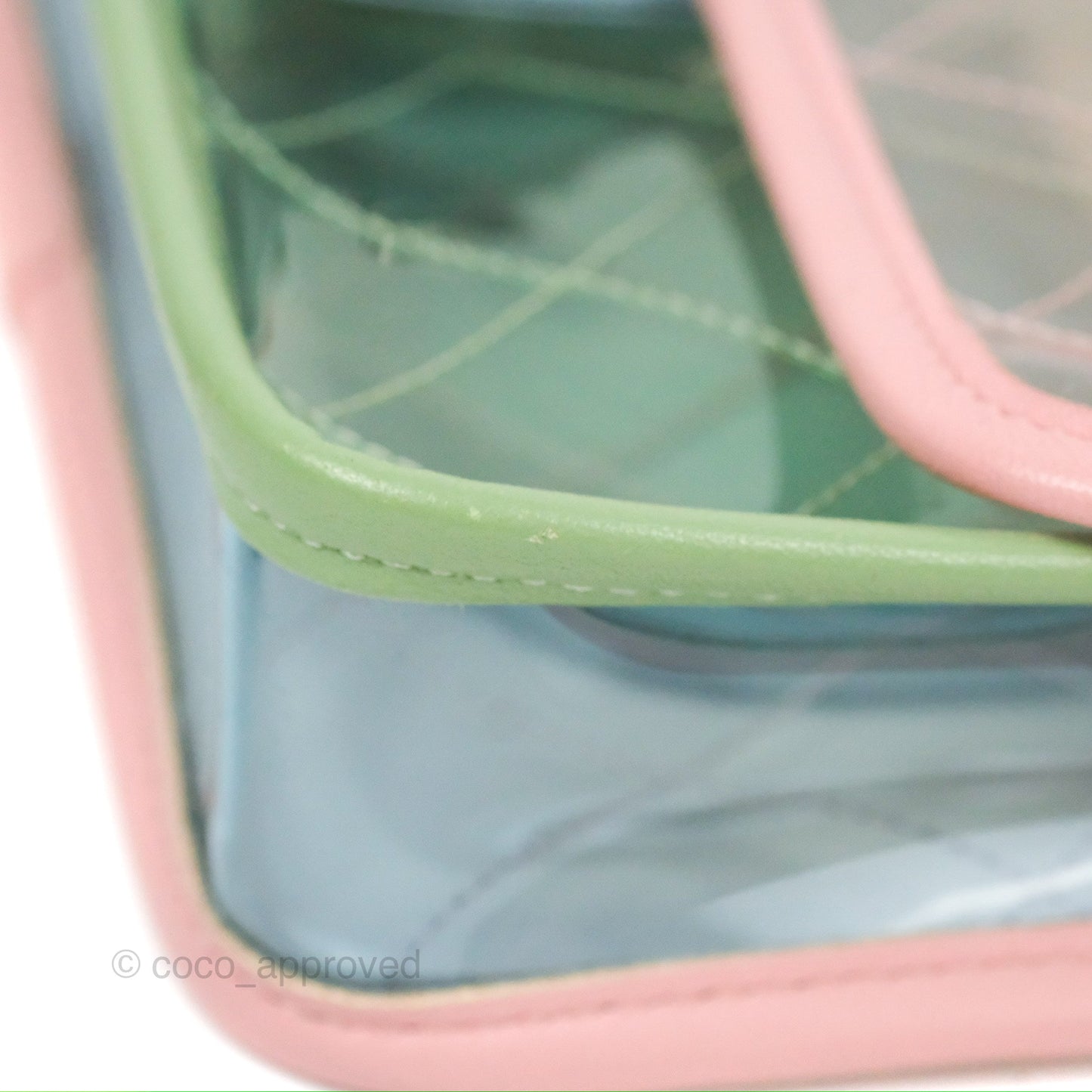 Chanel Mini Coco Splash Flap Bag PVC Lambskin Pink/Blue/Green Silver Hardware