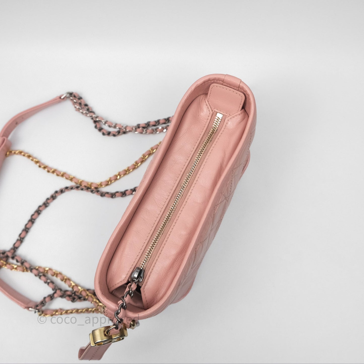 Chanel Small Gabrielle Hobo Quilted Pink Aged Calfskin
