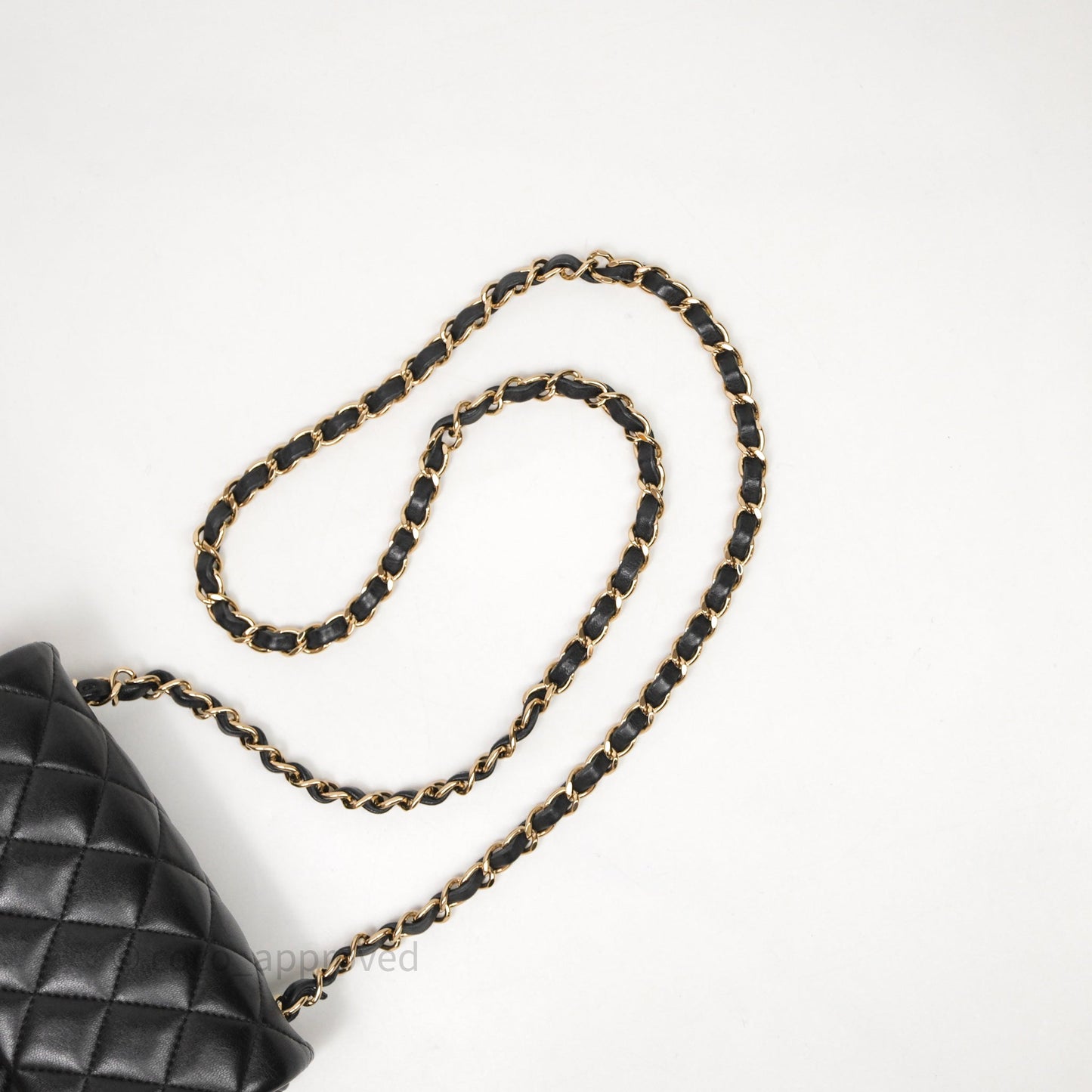 Chanel Mini Square Quilted Black Lambskin Gold Hardware