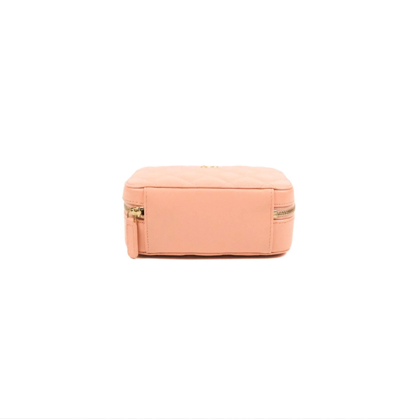 Chanel Mini Pearl Crush Quilted Camera Case Orange Blair Lambskin Aged Gold Hardware