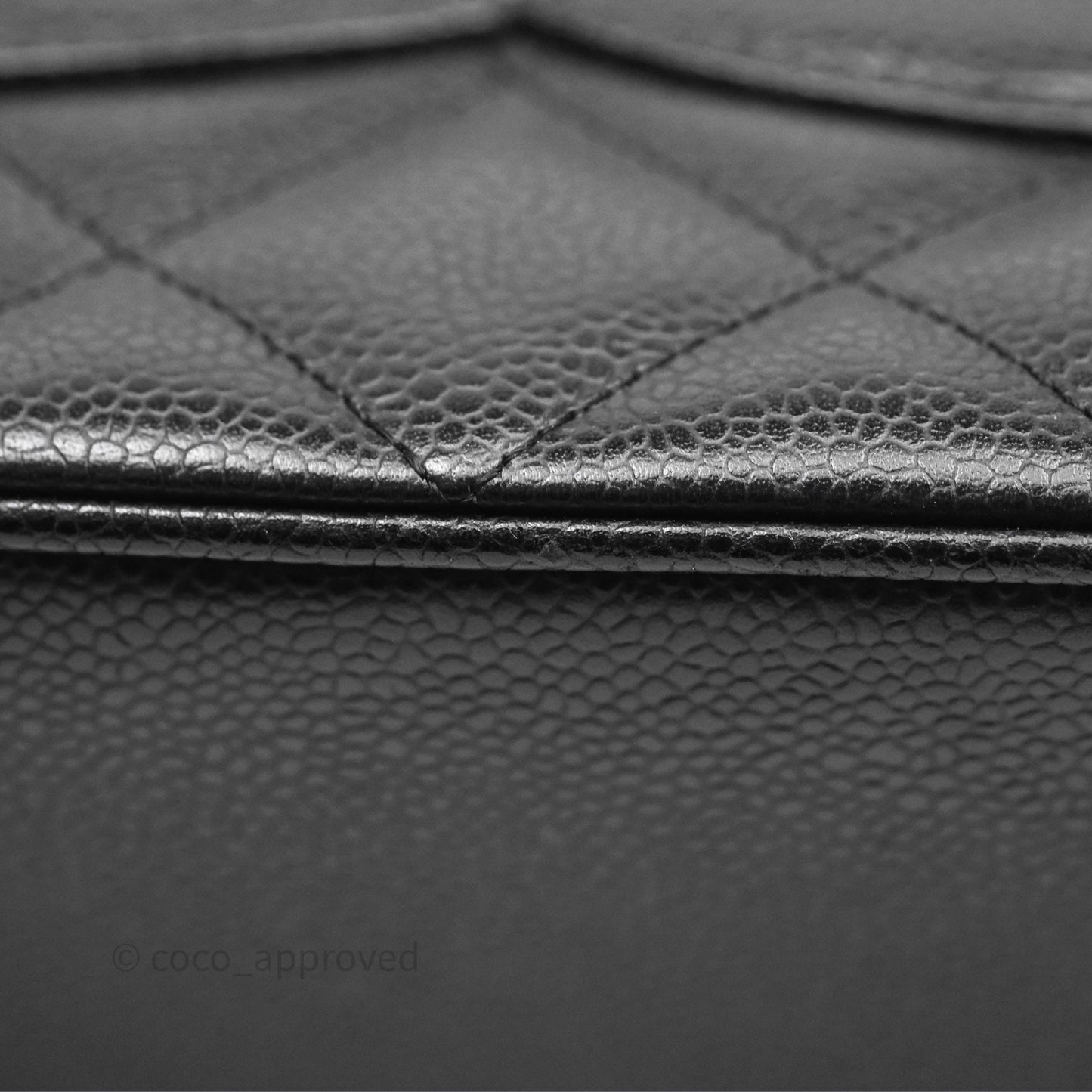 Chanel Vintage Medallion CC Black Caviar Tote Bag Gold Hardware