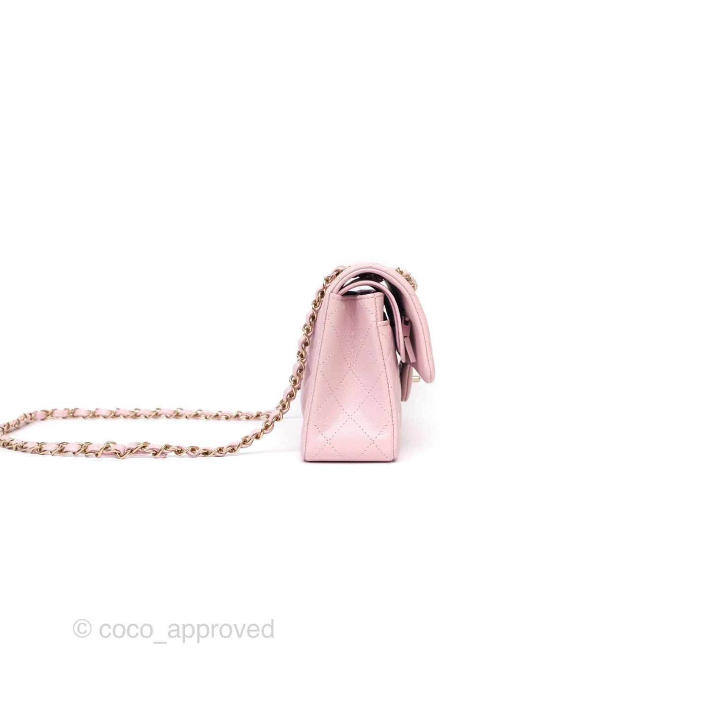 Chanel Small S/M Classic Flap Light Pink Caviar Gold Hardware