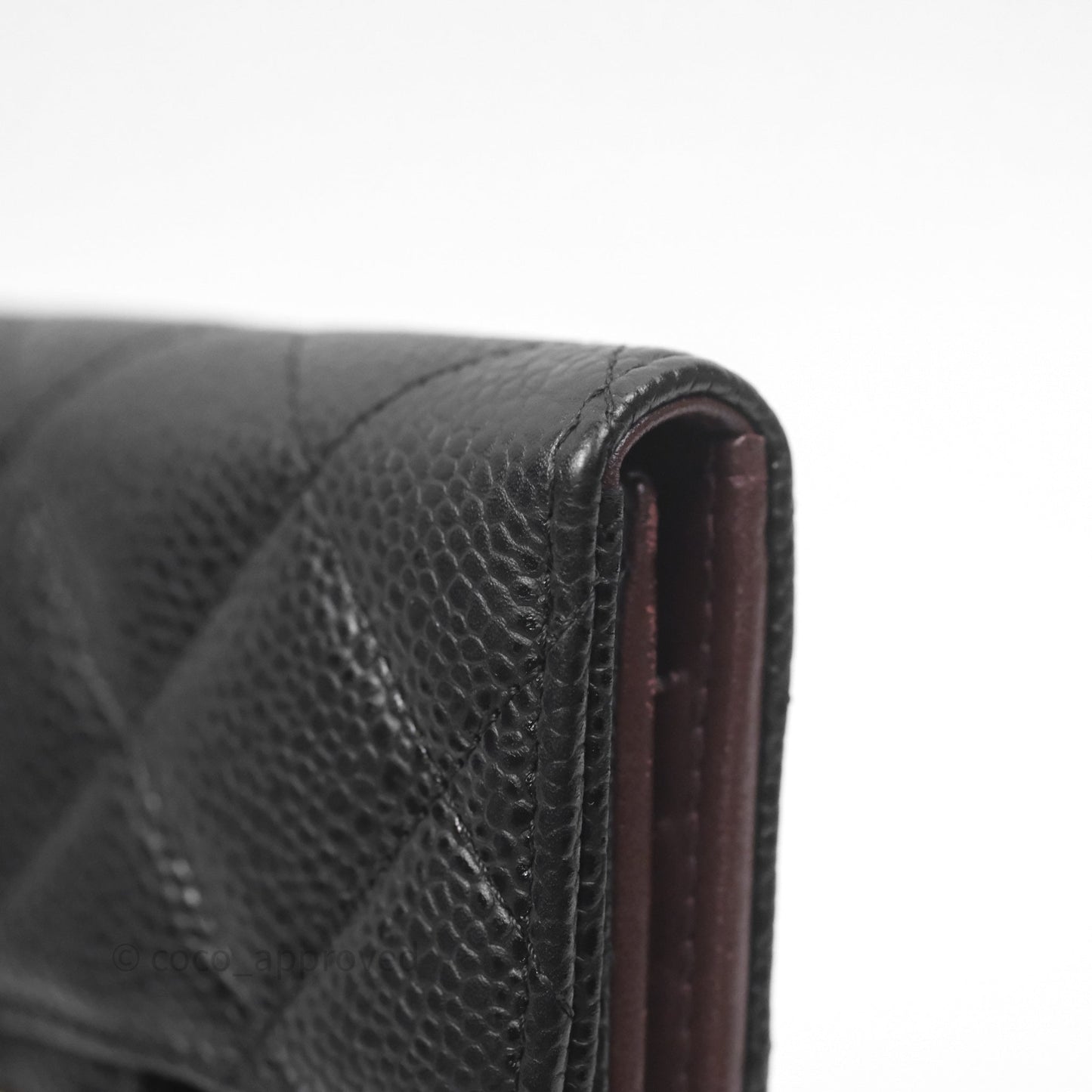 Chanel Classic Short Flap Wallet Black Caviar Gold Hardware